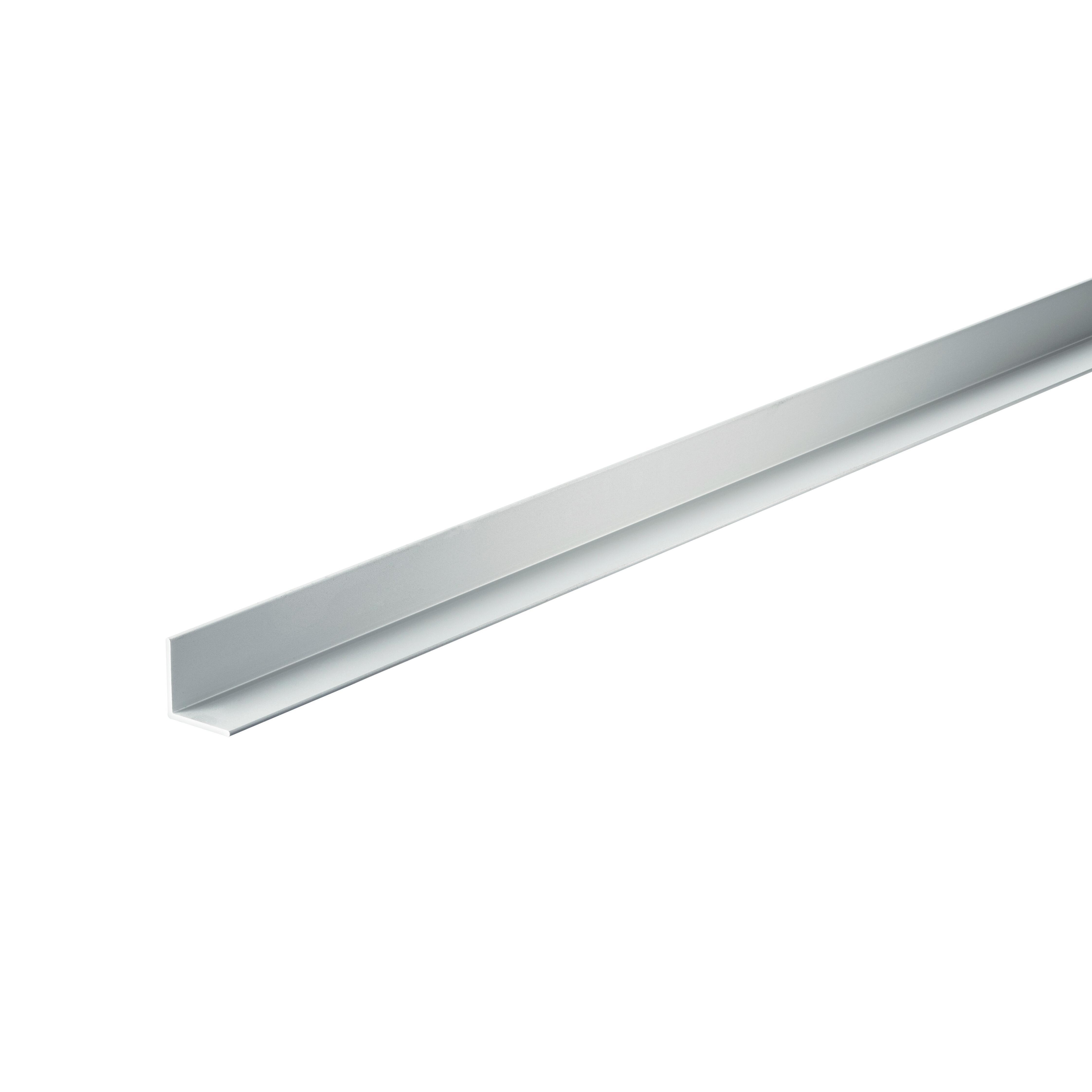 Profilo angolare simmetrico in alluminio 1 m x 1 cm argento - 1