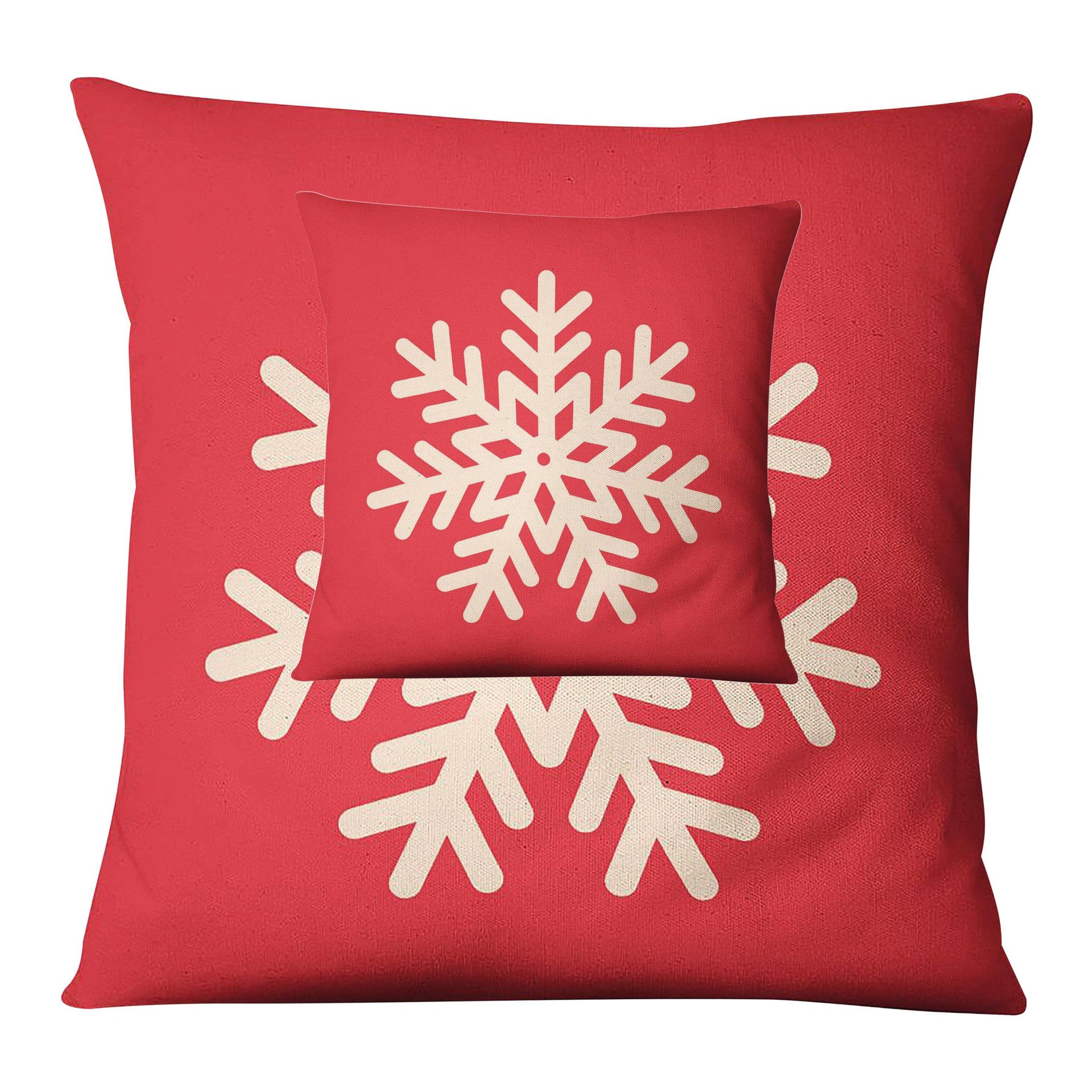 SP S.a.s. Set Di 2 Federe Per Cuscino Natale 60x60 Cm – Rosse Con Renne E Alberelli – Tessuto Jacquard 65% Cotone 35% Poliestere – Made In Italy - 4