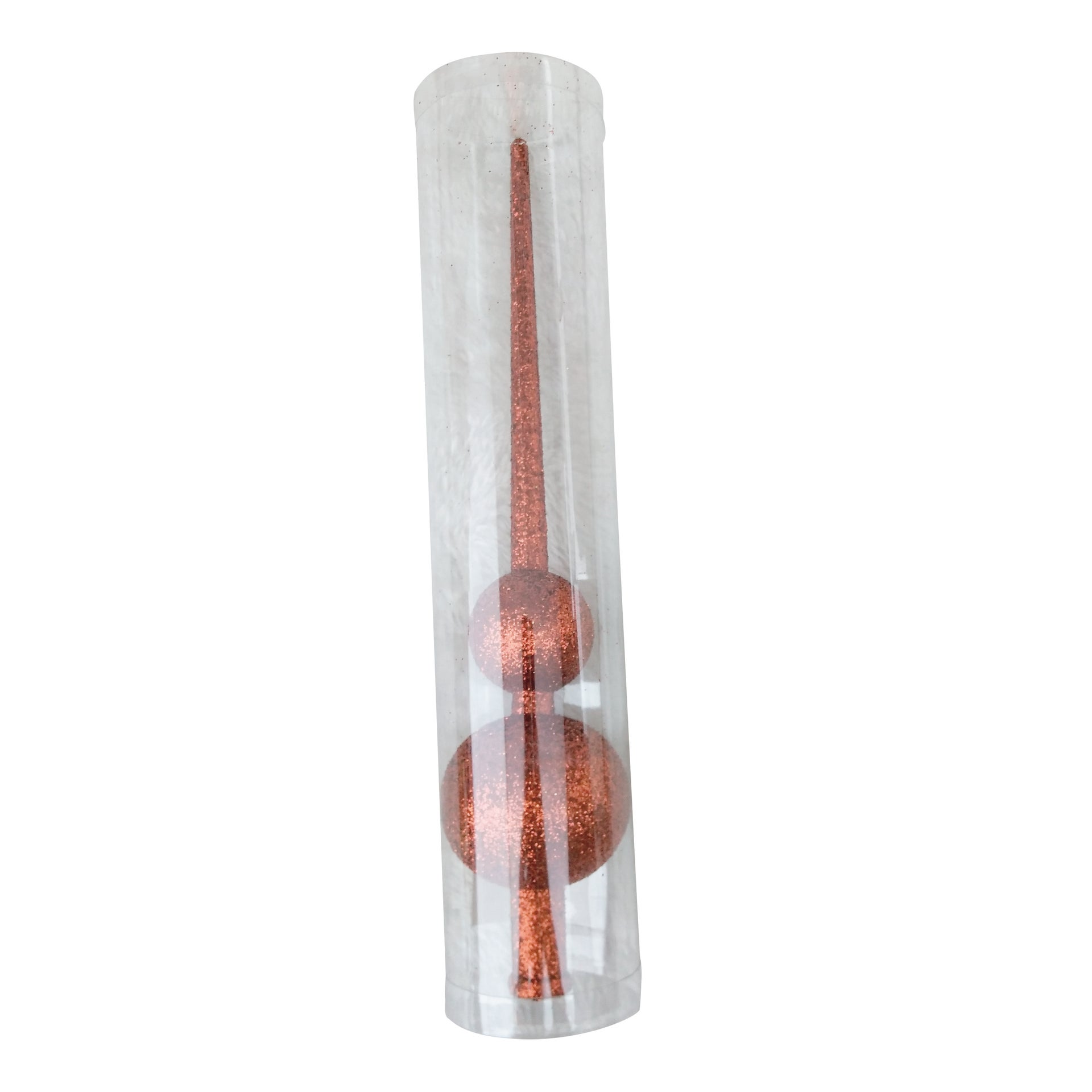 Puntale per albero di natale rosso in plastica H 28 cm