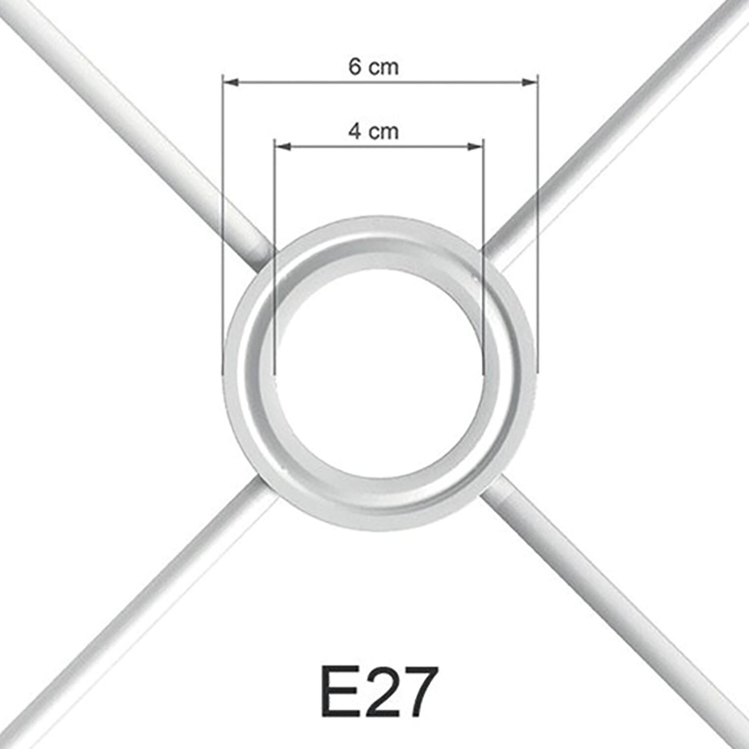 Paralume per lampada da tavolo personalizzabile Ø 40 cm bianco avorio in tela di juta - 3