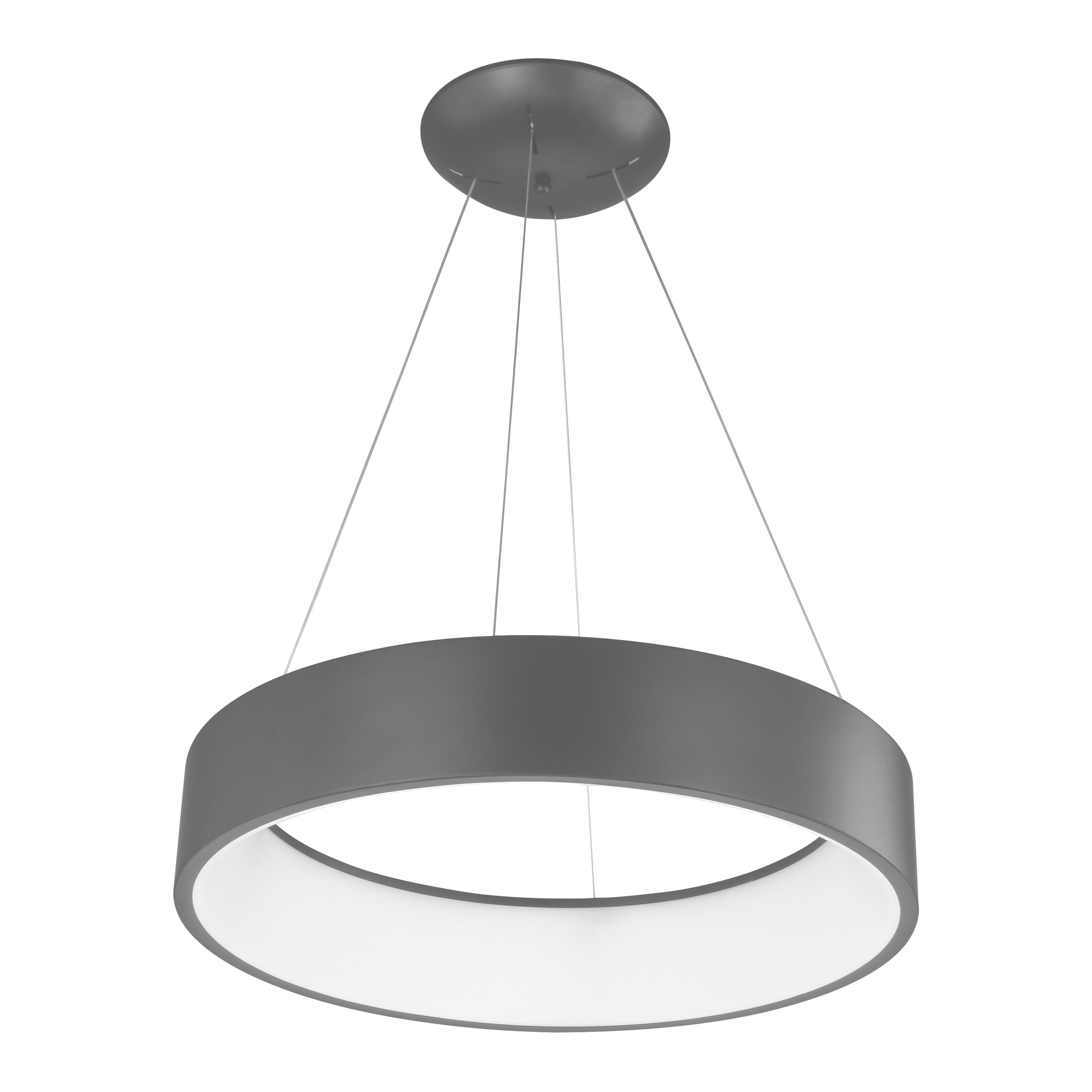 Lampadario Design Pure grigio, in metallo, D. 45 cm, WOFI - 2
