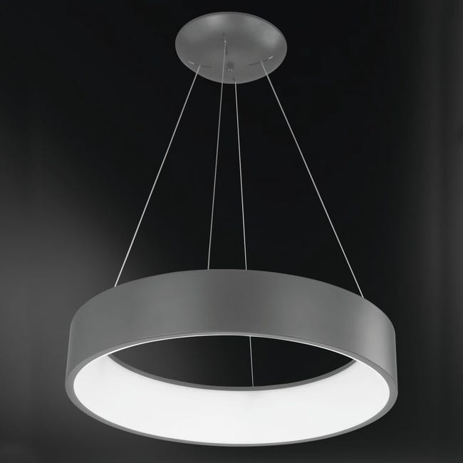 Lampadario Design Pure grigio, in metallo, D. 45 cm, WOFI - 1