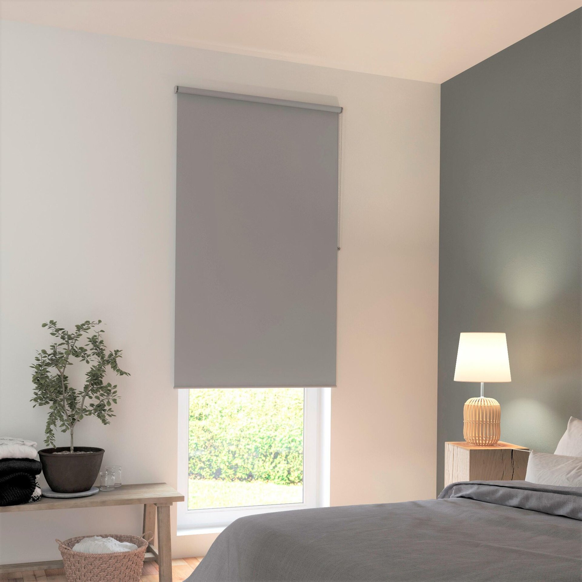 Tenda A Rullo Oscurante Inspire Tokyo Grigio 200 X 250 Cm Leroy Merlin