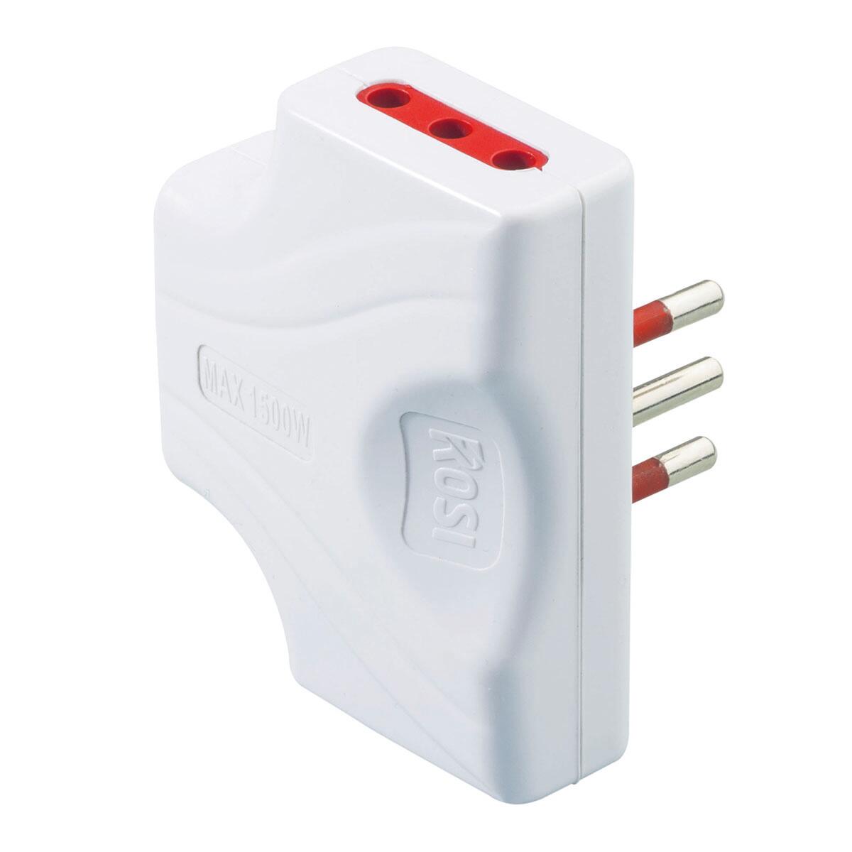 Adattatore triplo ROSI 10 A 10 A bianco