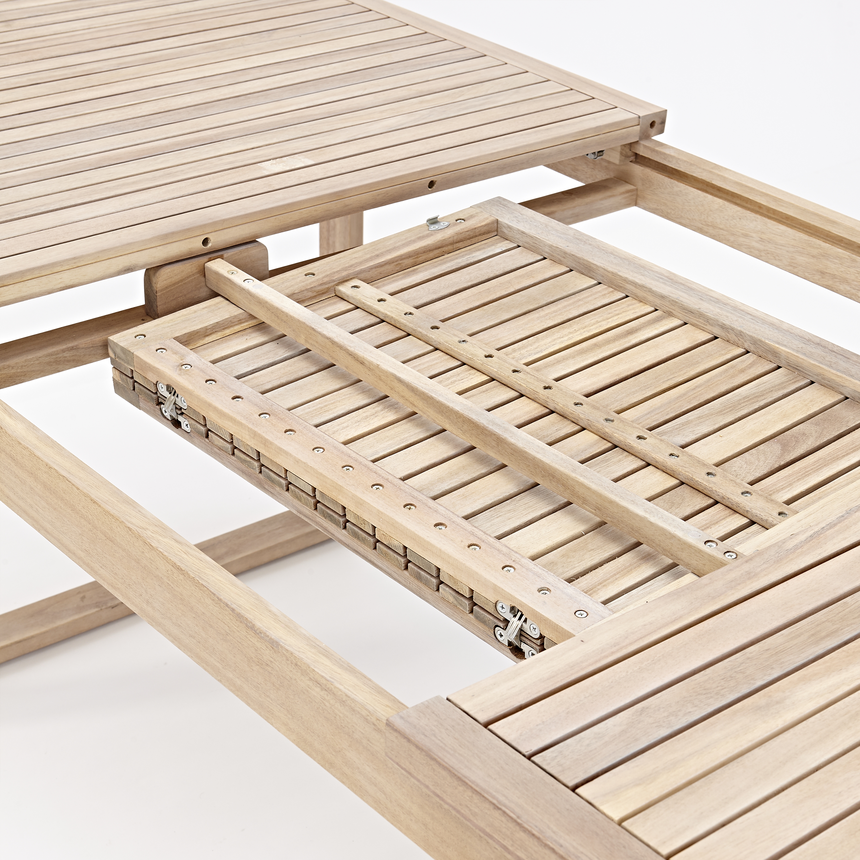 Tavolo da giardino allungabile rettangolare Solaris NATERIAL con piano in legno L 180/240 x P 90 cm - 24