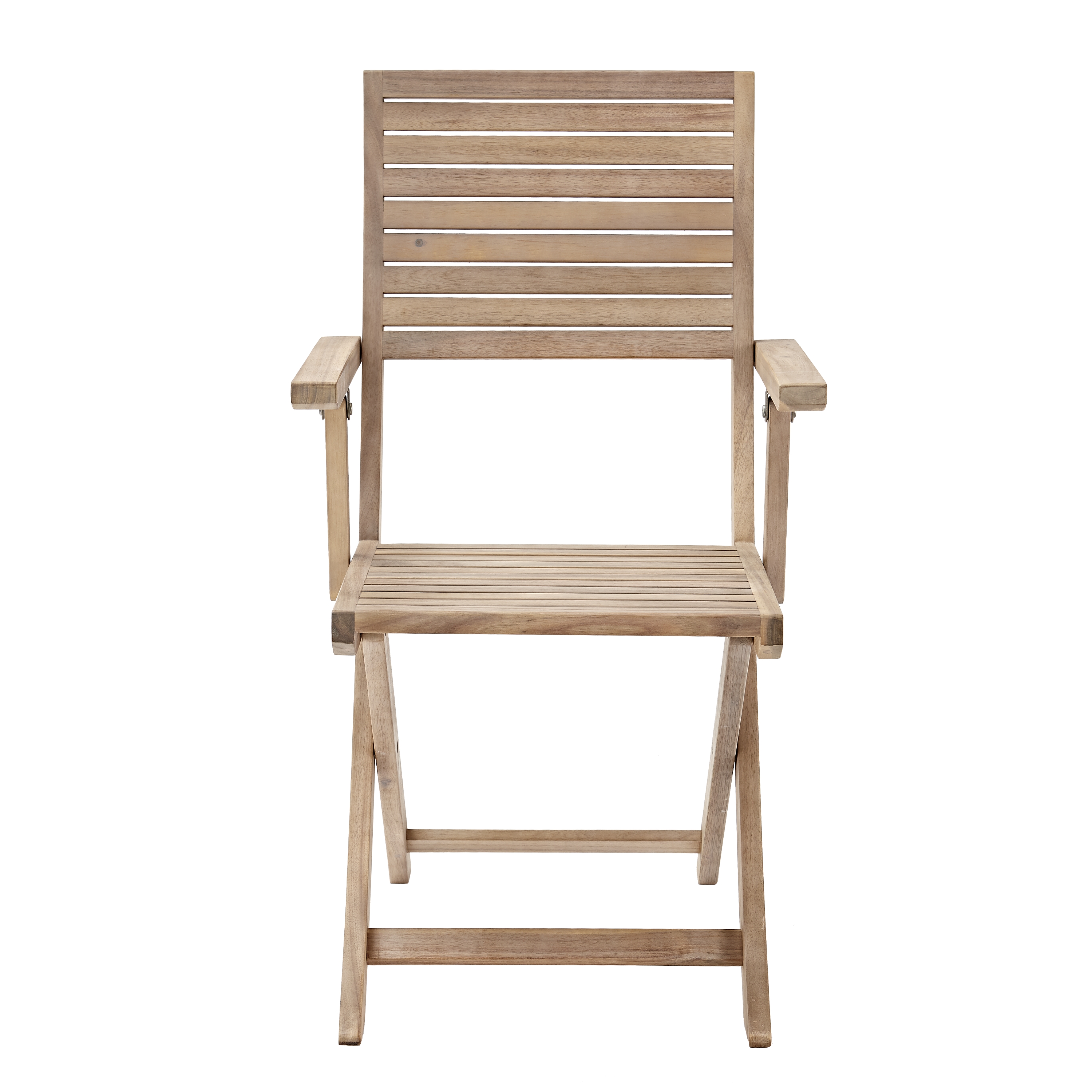 Sedia con braccioli senza cuscino pieghevole in legno Solaris NATERIAL colore acacia - 6