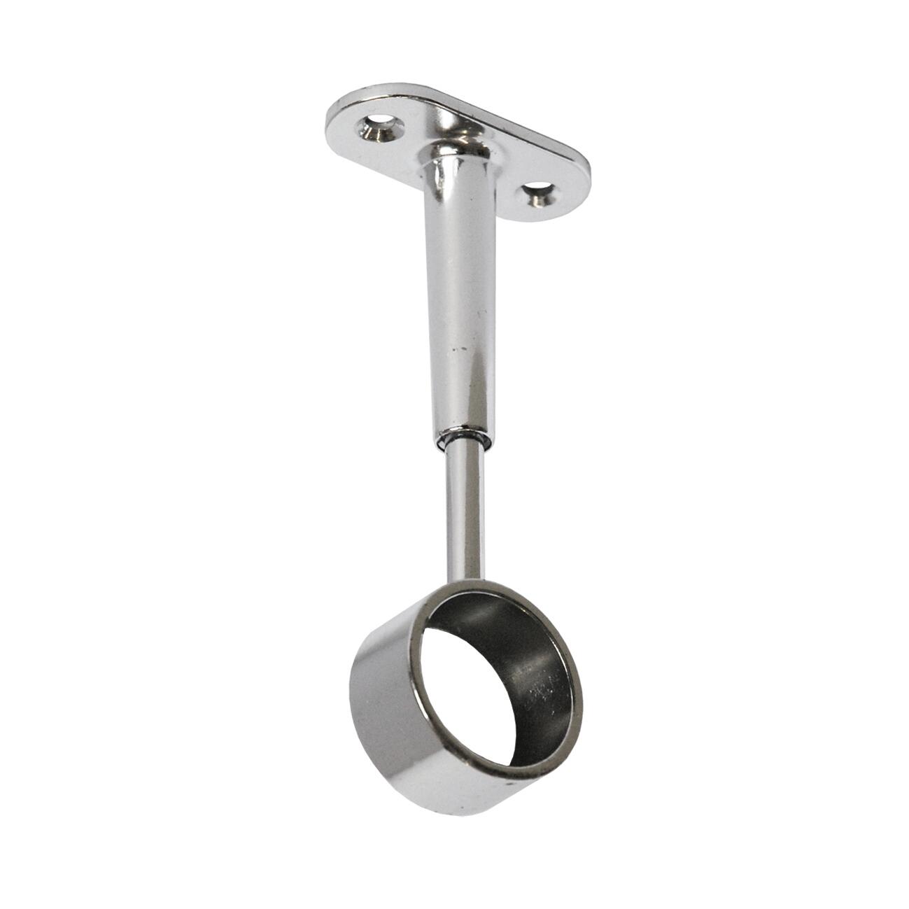 Supporto tubo appendiabiti reggitubo L 11 x H 11 x P 2.5 cmgrigio / argento