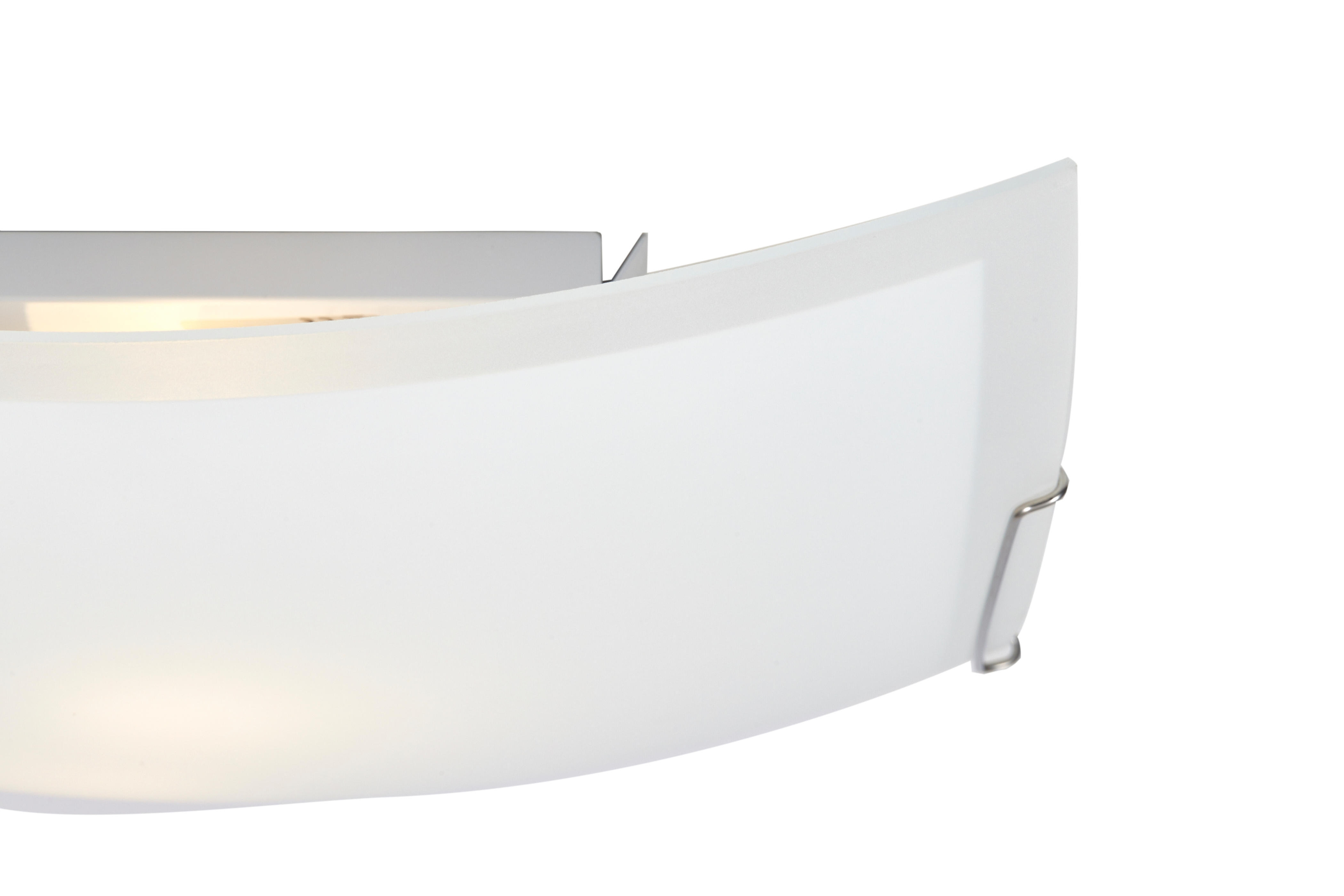 Plafoniera classico Quadra bianco, in vetro, 40x40 cm, 2 luci - 8