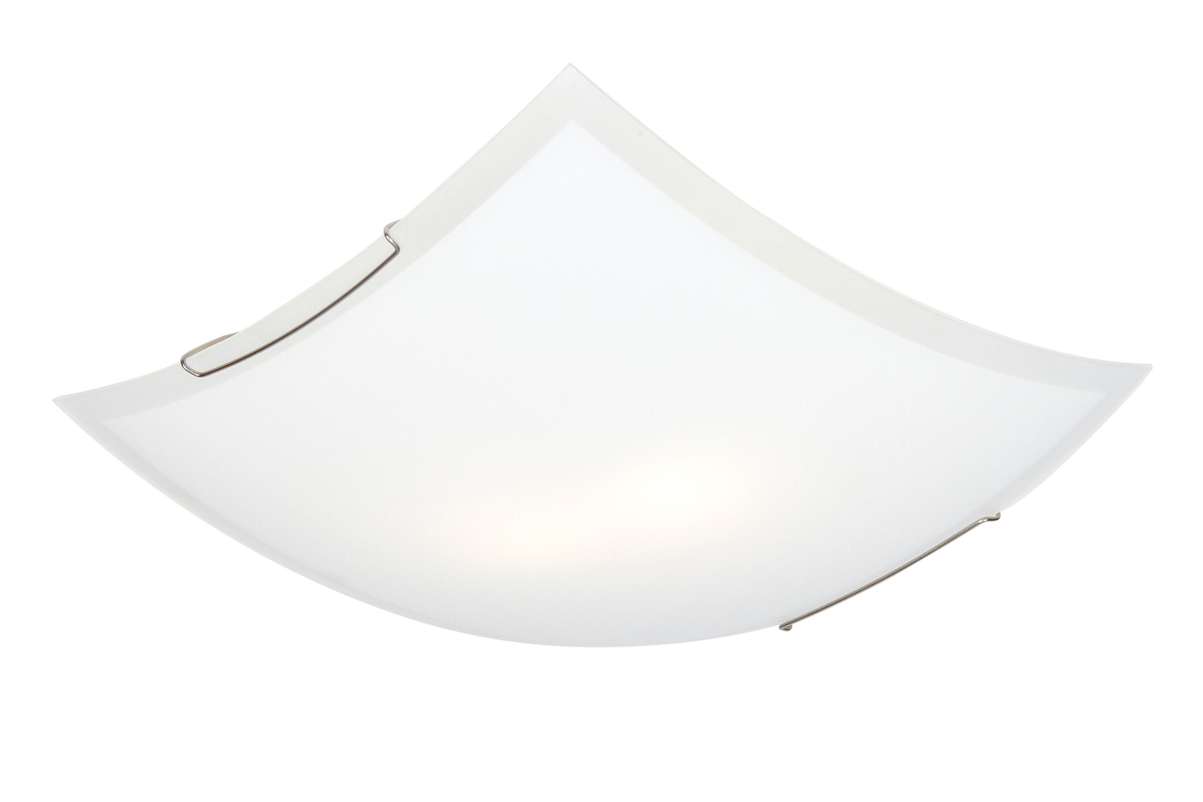 Plafoniera classico Quadra bianco, in vetro, 40x40 cm, 2 luci - 7