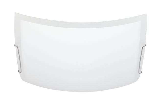 Plafoniera classico Quadra bianco, in vetro, 40x40 cm, 2 luci - 1