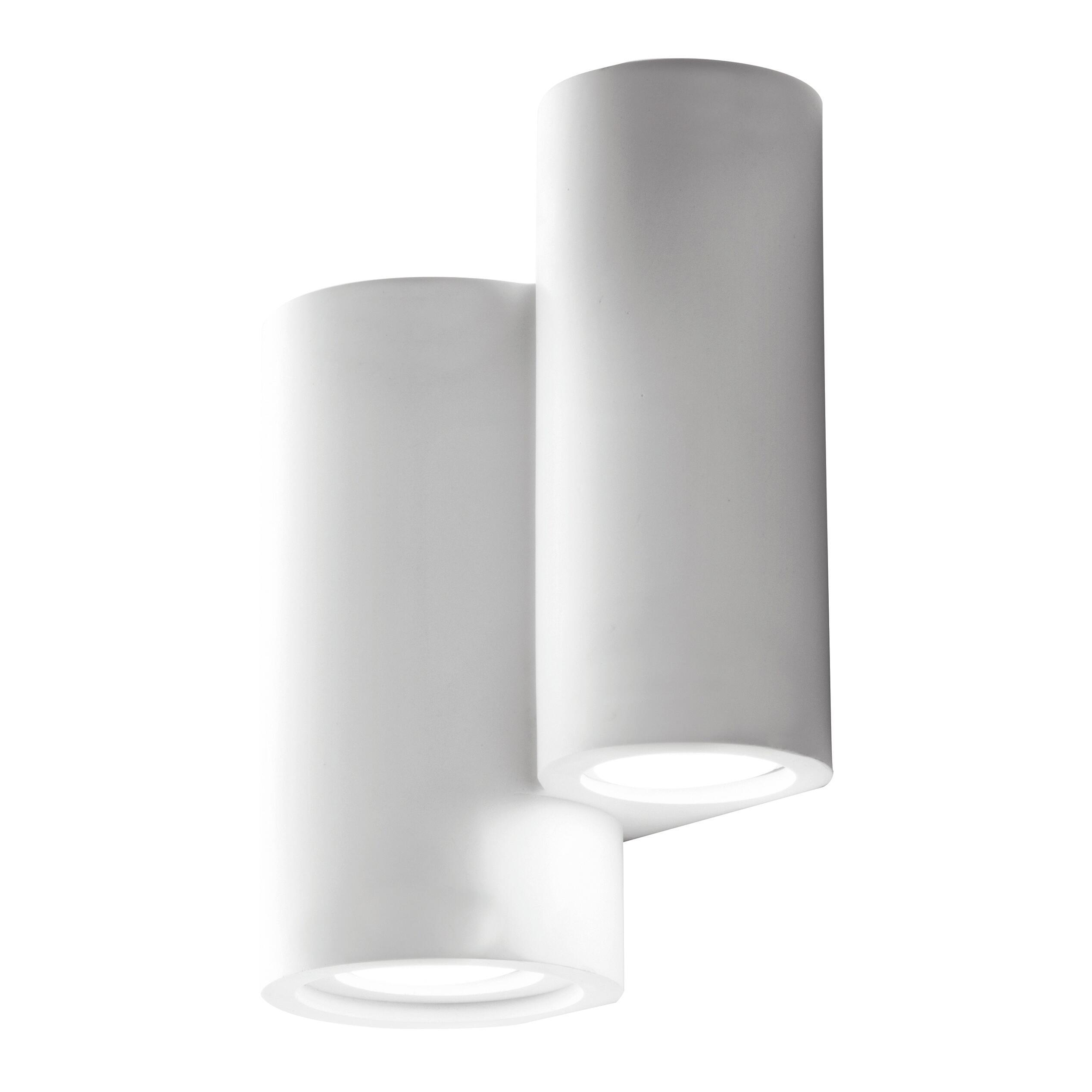 Applique design Banje bianco verniciabile, in gesso, D. 90 cm 21 x 16 cm, 4 luci INTEC - 3
