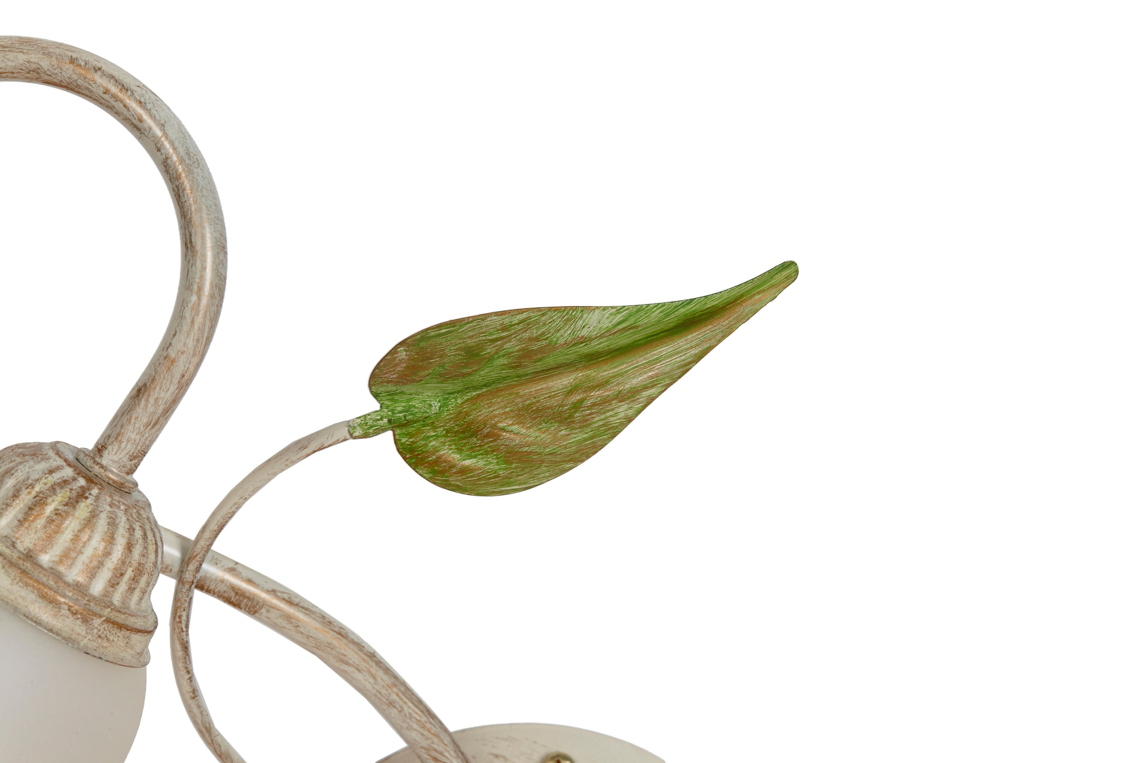 Plafoniera rustico Mirella Eco bianco, in vetro, D. 49 cm 18x49 cm, 3 luci - 3