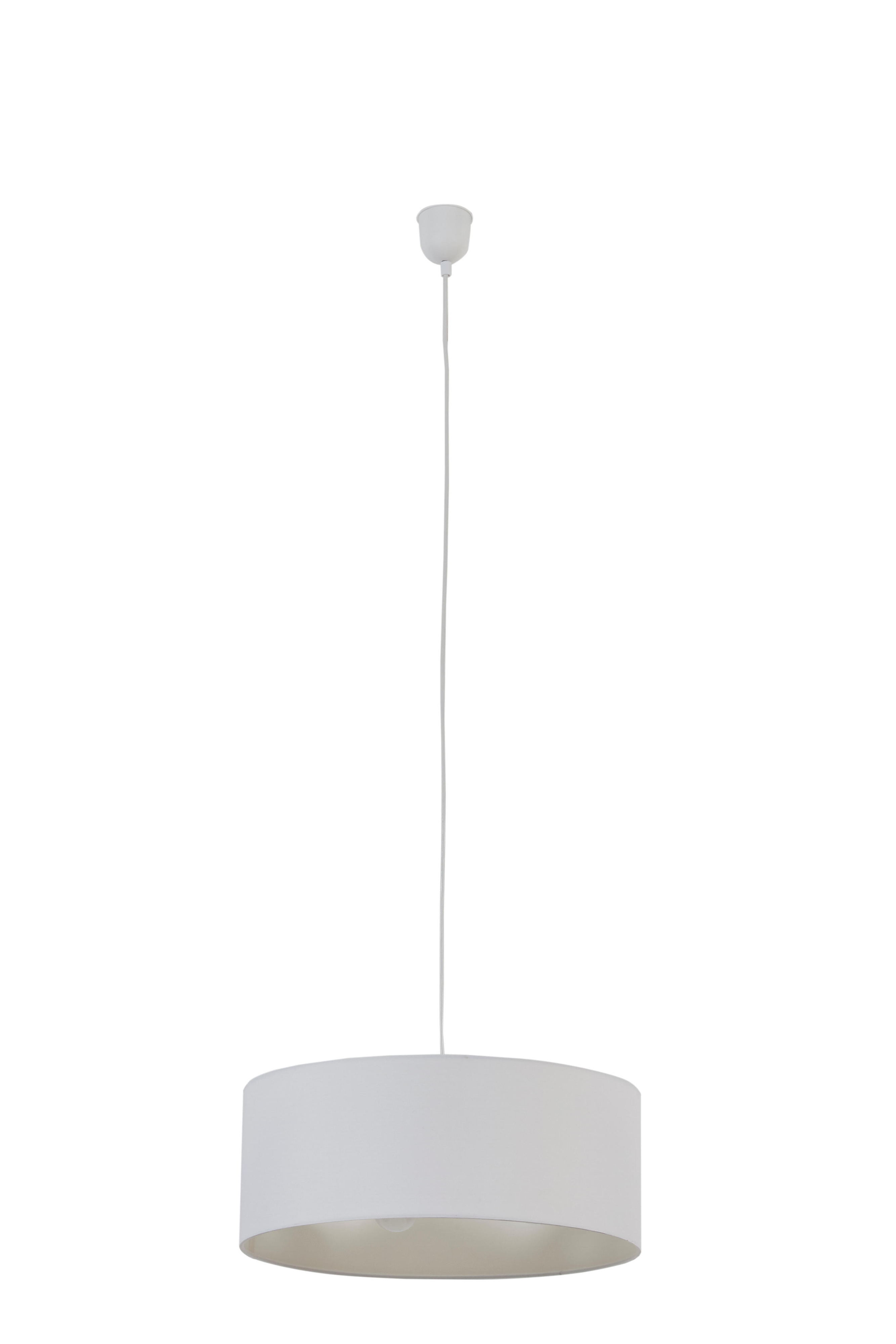 Lampadario Moderno Sitia bianco in tessuto, D. 48 cm, 3 luci, INSPIRE - 3