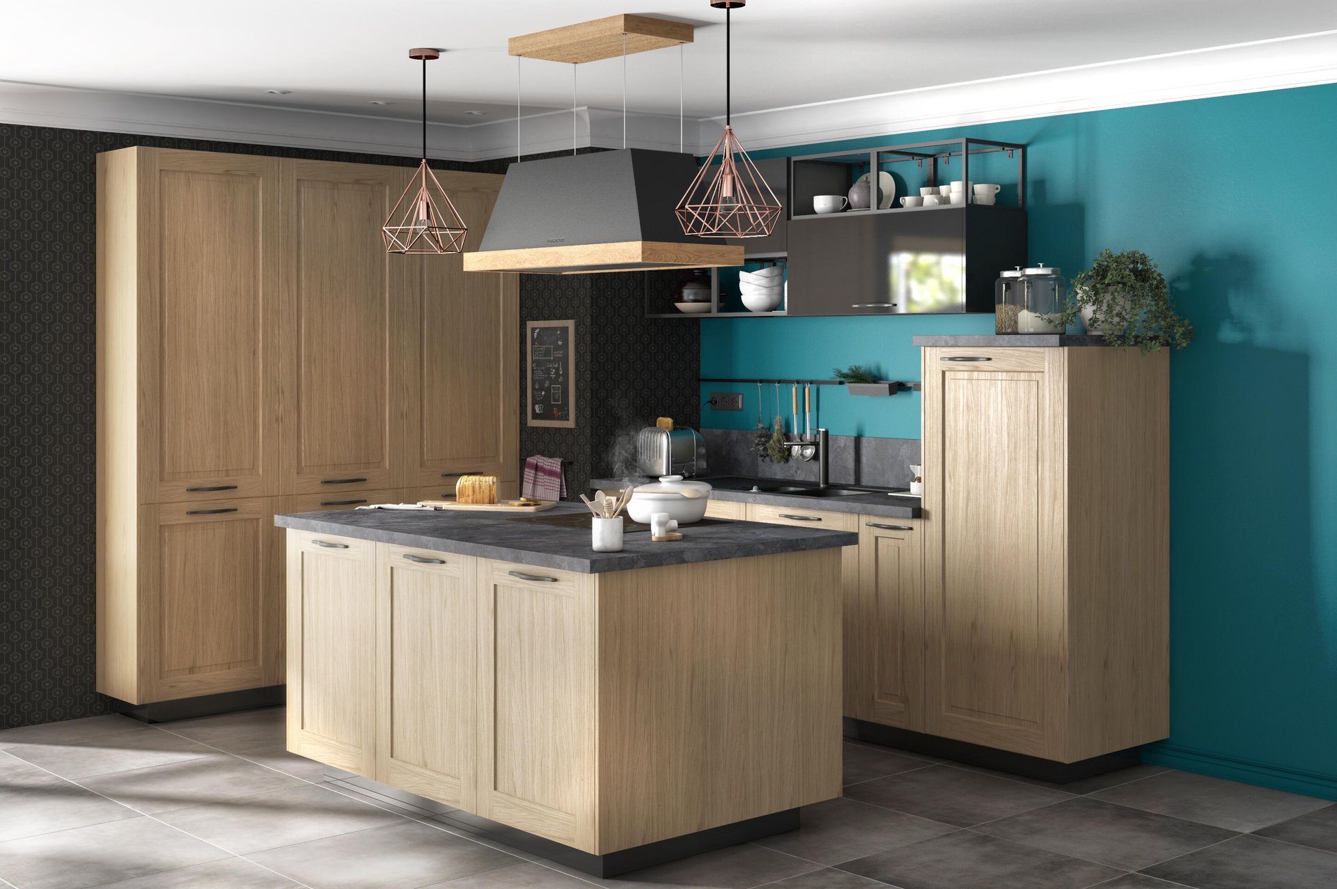 Cucina In Kit Praga Rovere L 255 Cm Leroy Merlin