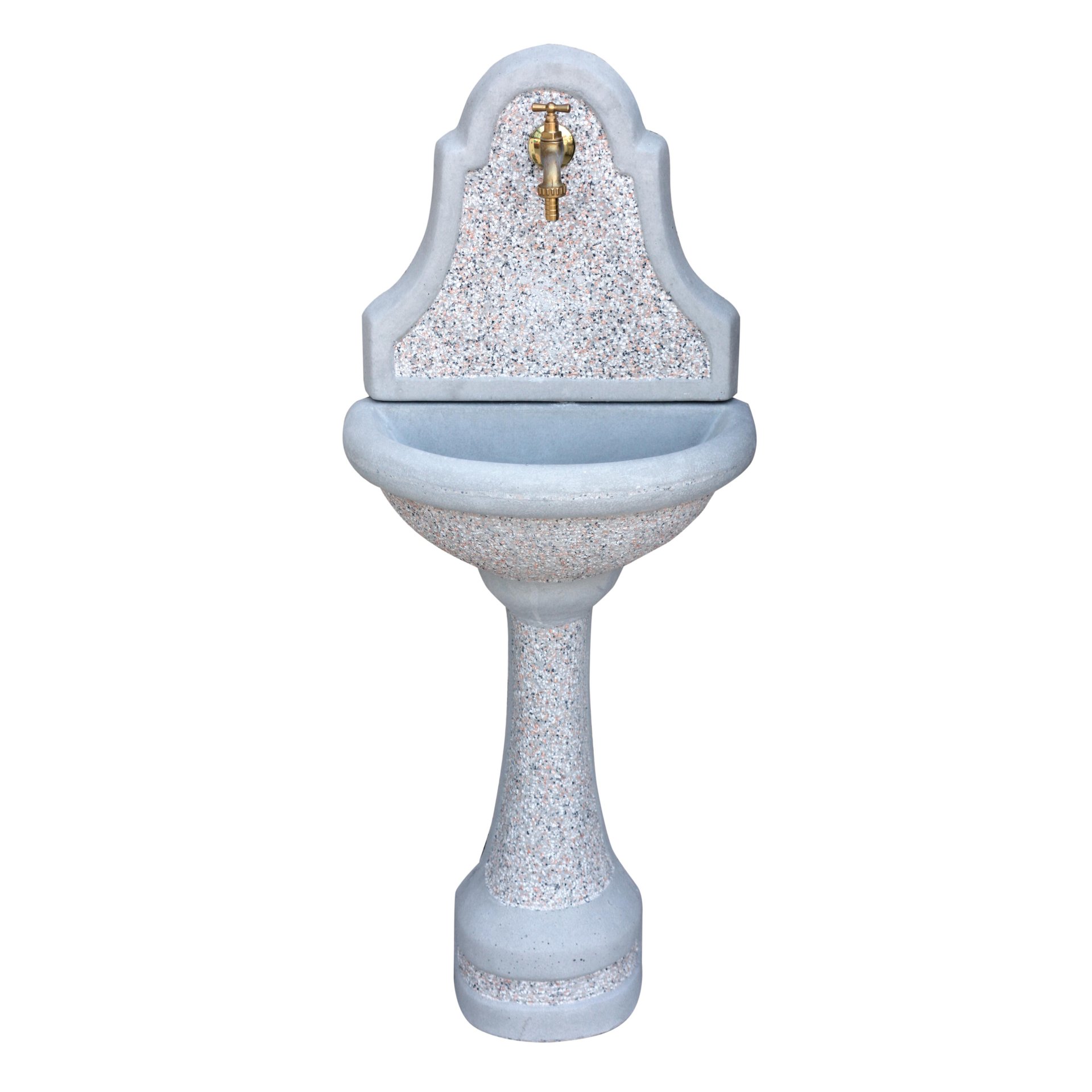 Fontana a parete Dany in calcestruzzo H 106 cm, 44 x 30 cm