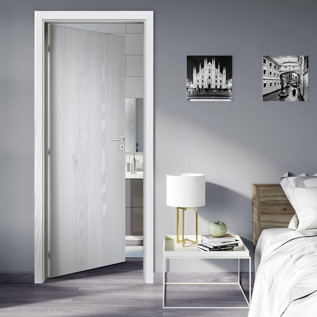 porta a battente siberian rovere sbiancato l 70 x h 210 cm reversibile leroy merlin