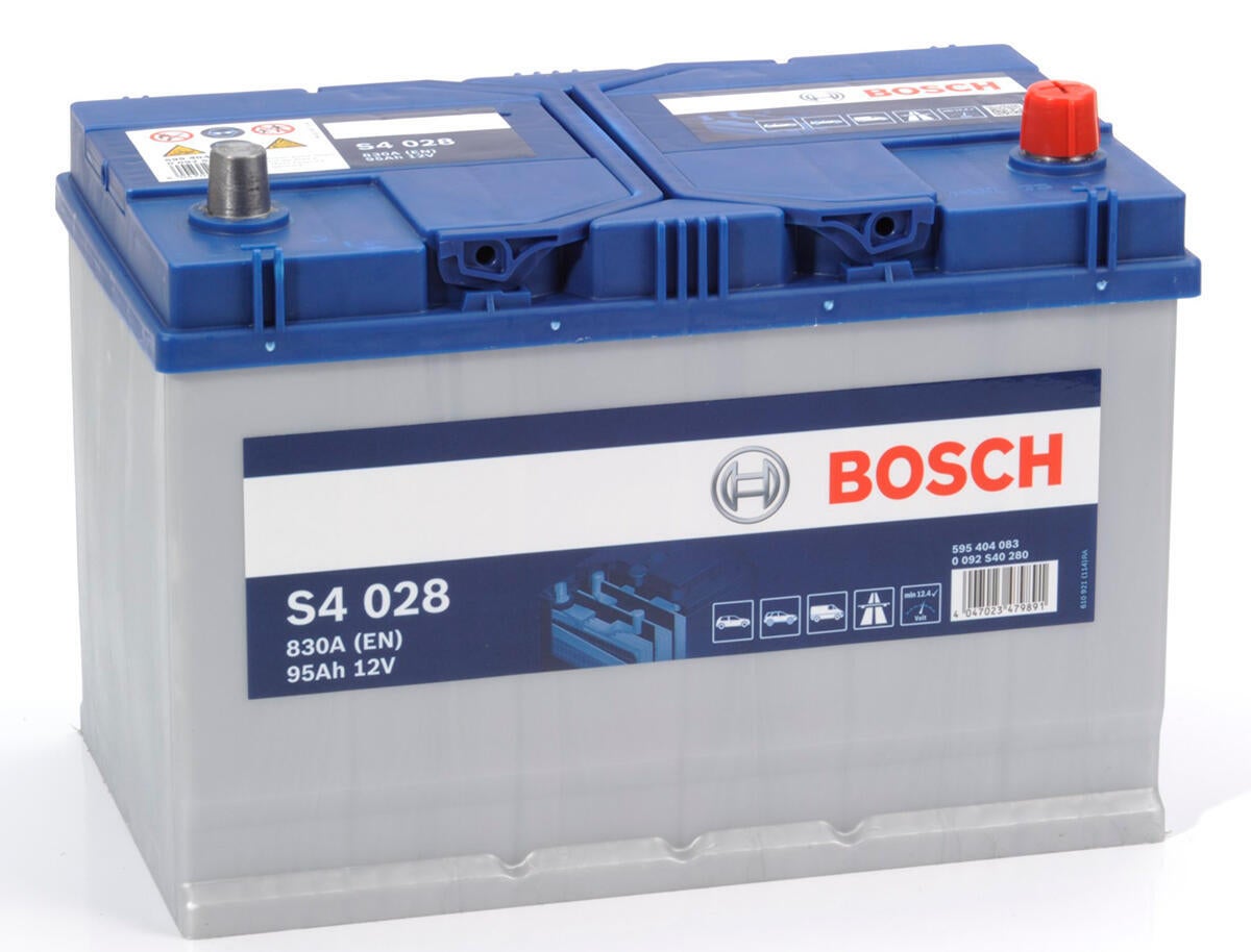 Batteria BOSCH S4 028 polo destro in piombo 12 V 95 Ah
