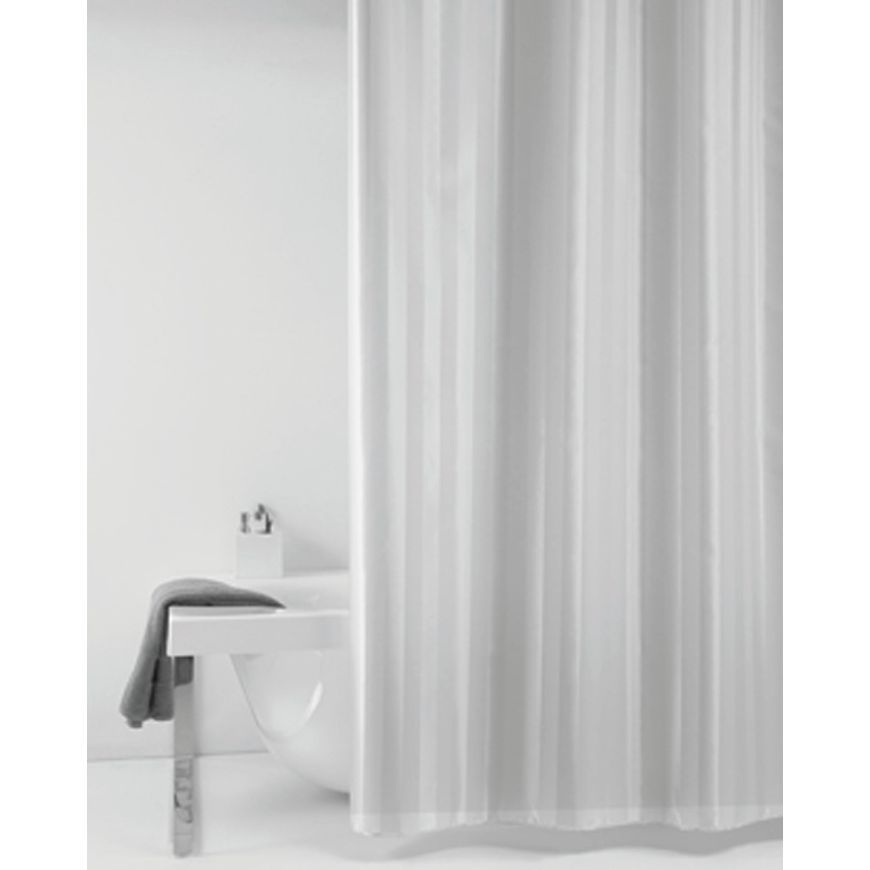 180 x 180 cm tenda impermeabile in poliestere liscio lavabile in lavatrice UNISHOP Tenda da doccia con anelli inclusi grigio 