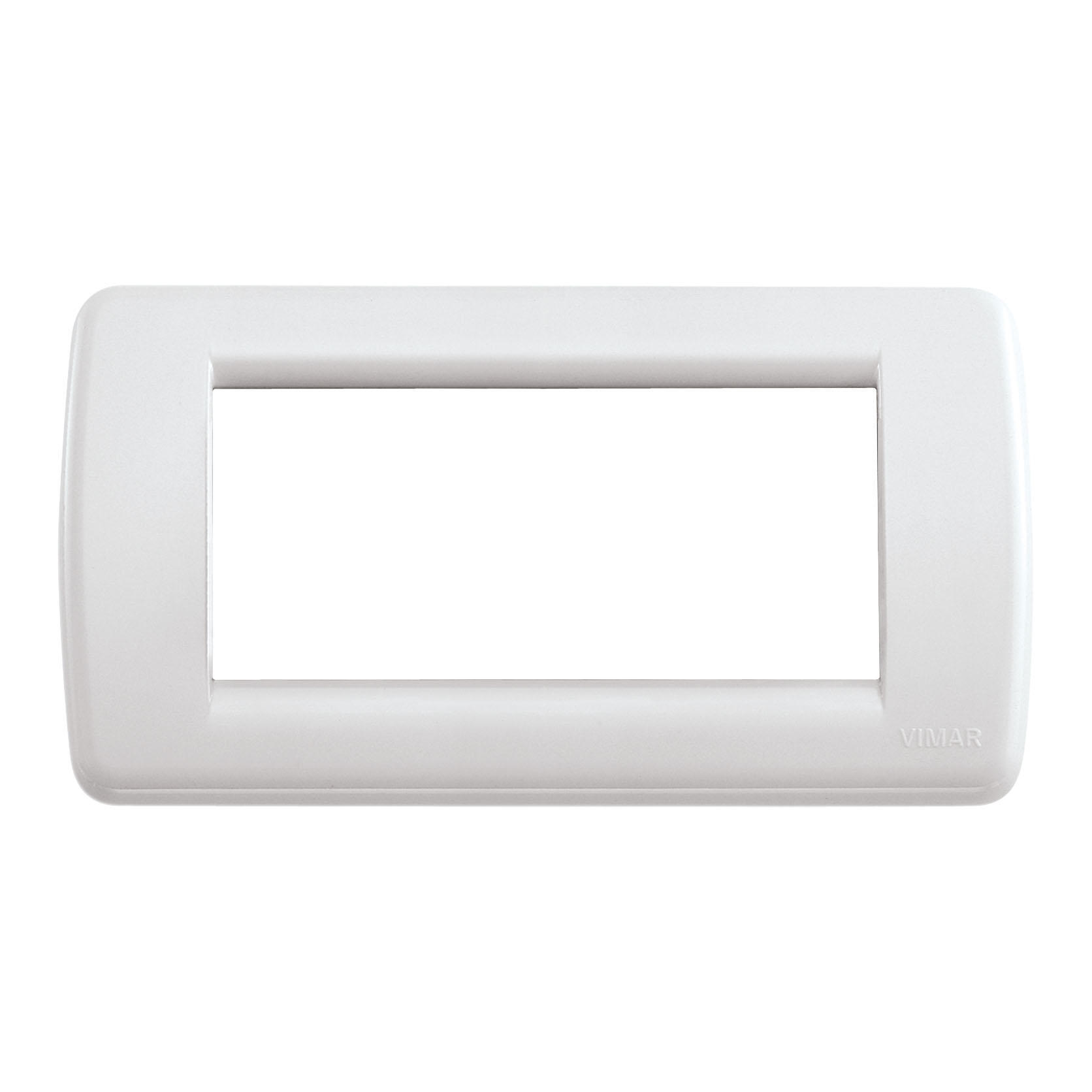 Vimar Serie Idea   Placca Rondo 4 Modulo plastico bianco lucido