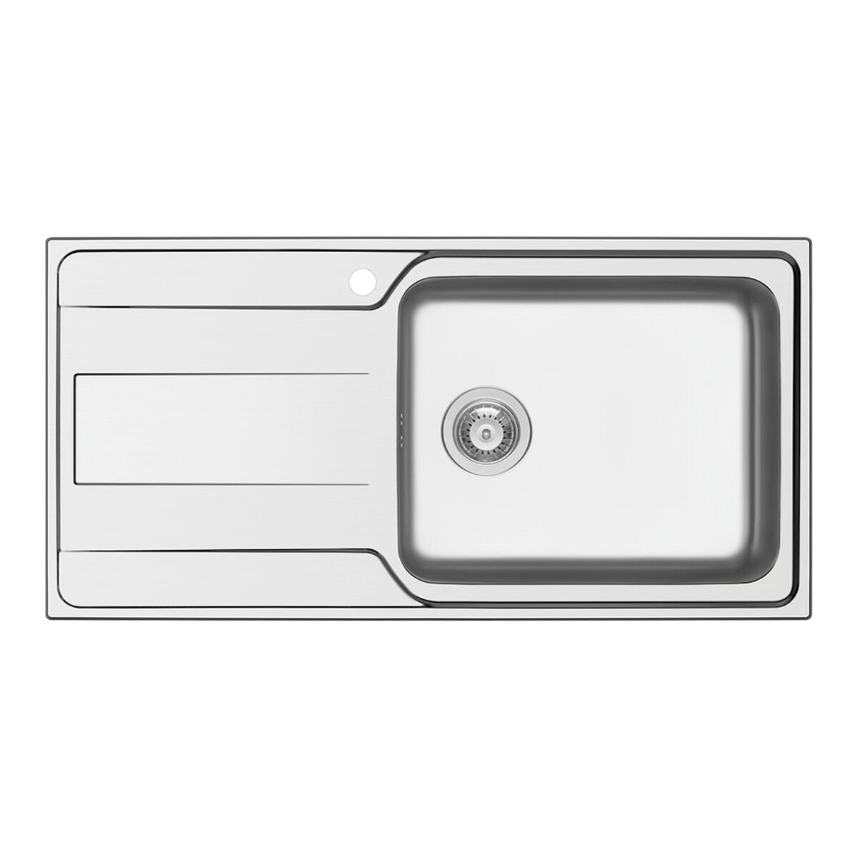 Lavello Da Incasso 100x50x21 Cm - Acciaio Inox 304, Vasca 50x40 Cm, Scolapiatti Destro - Per Cucina - Foto 8