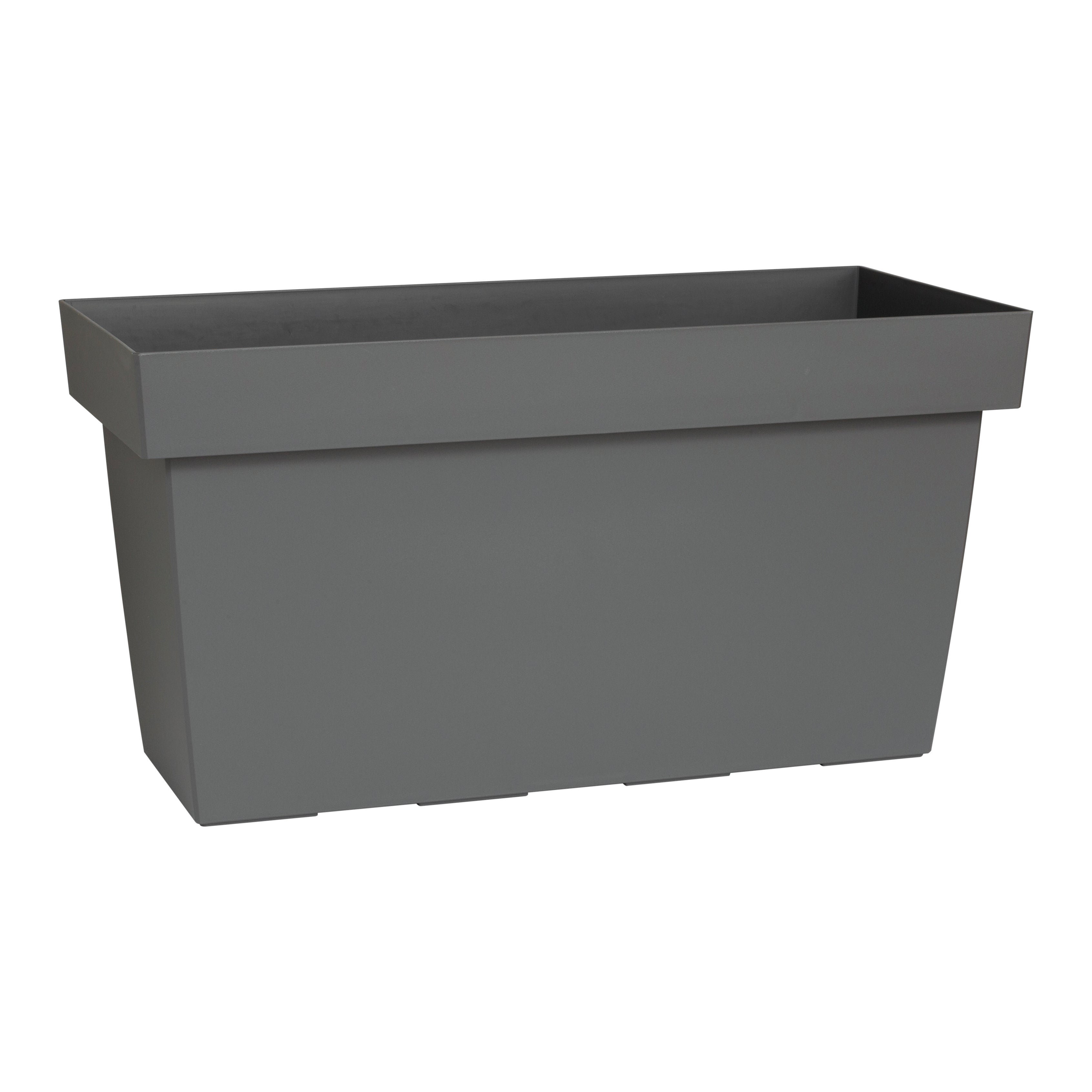 Terra Cassetta Portafiori Crown - Bianca, 39 Cm, In Plastica Con Set Di Fissaggio Per Balcone E Recinzione - 2