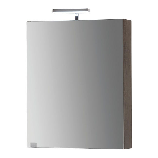 Specchio Contenitore Con Luce L 55 X P 15 X H 70 Cm Rovere Scuro Leroy Merlin Leroy Merlin Specchi Contenitori Bagno