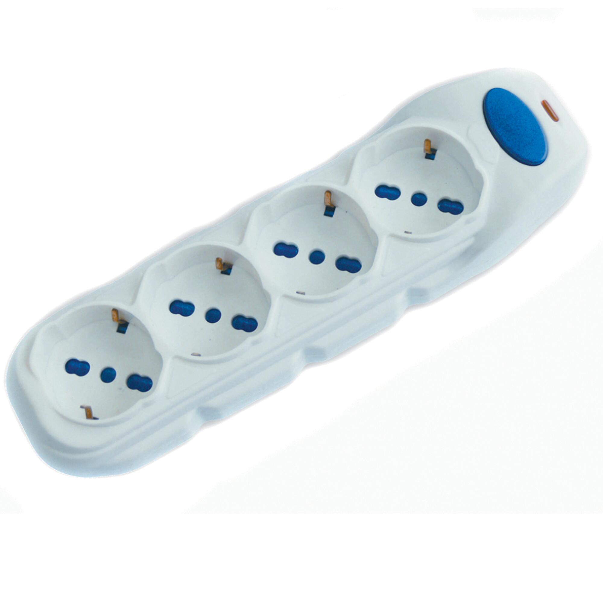 Electraline Multipresa 4 Prese Senza Cavo - Bianco, Per Interni, Qualità Italiana - Foto 5