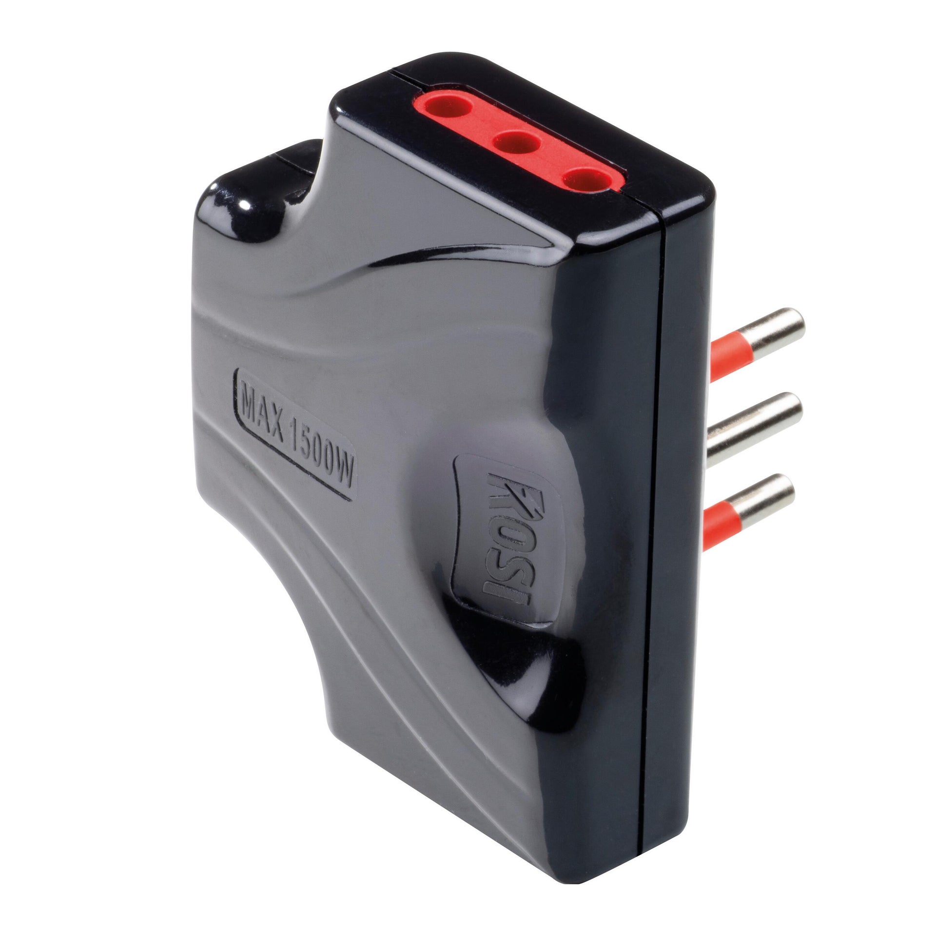 Adattatore triplo ROSI 10 A 10 A nero