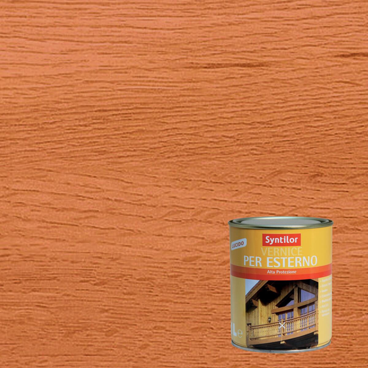 Vernice Per Legno Da Esterno Liquido Syntilor 1 L Ciliegio Lucido Leroy Merlin