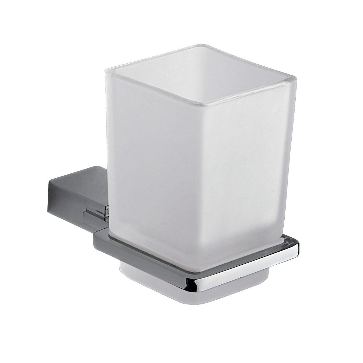 Emco Portaspazzolino Da Denti Nero A Parete - Supporto Da Avvitare Per Bagno, Dimensioni 71x100x99 Mm