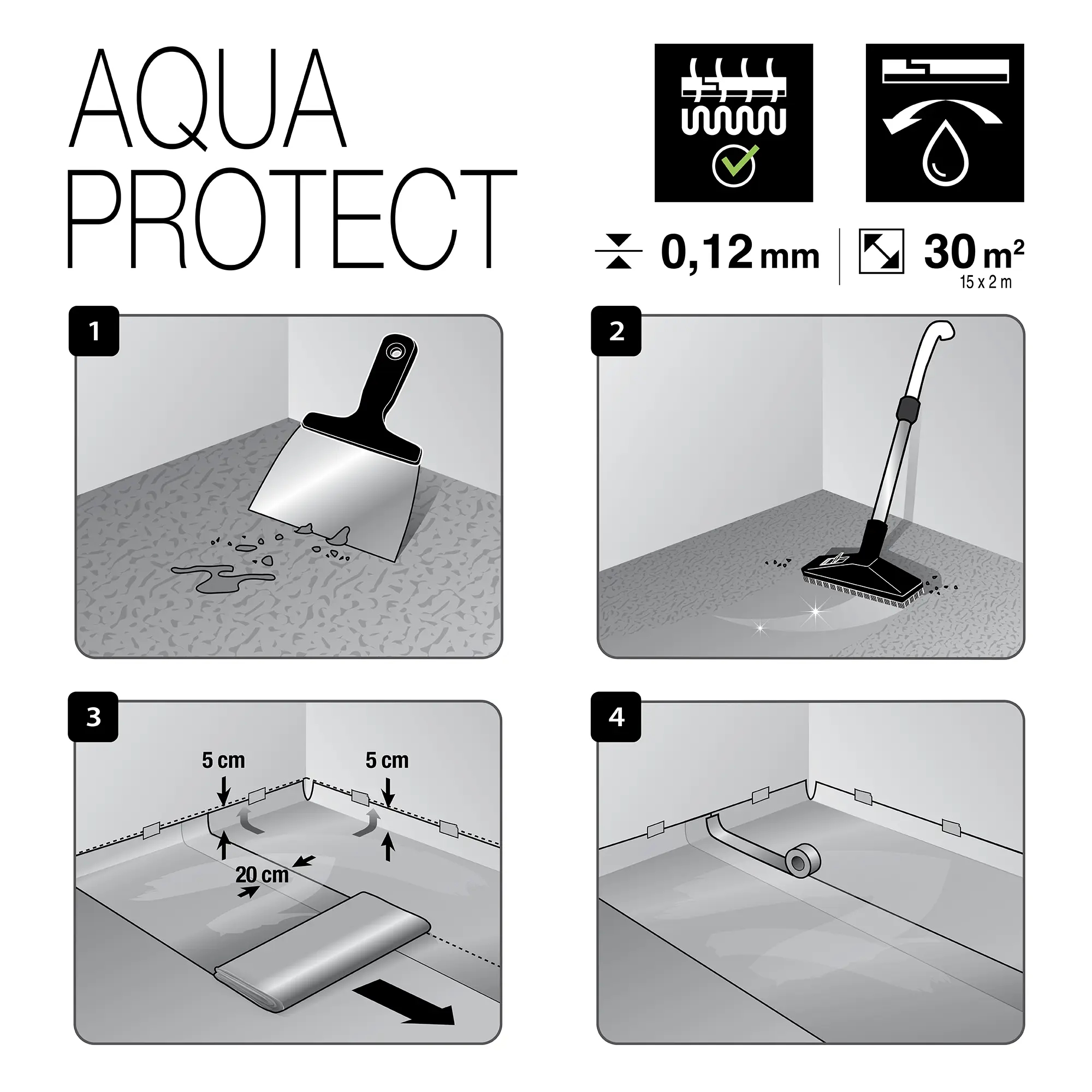 Sottopavimento AXTON Aqua Protect Sp 0.2 mm - 14