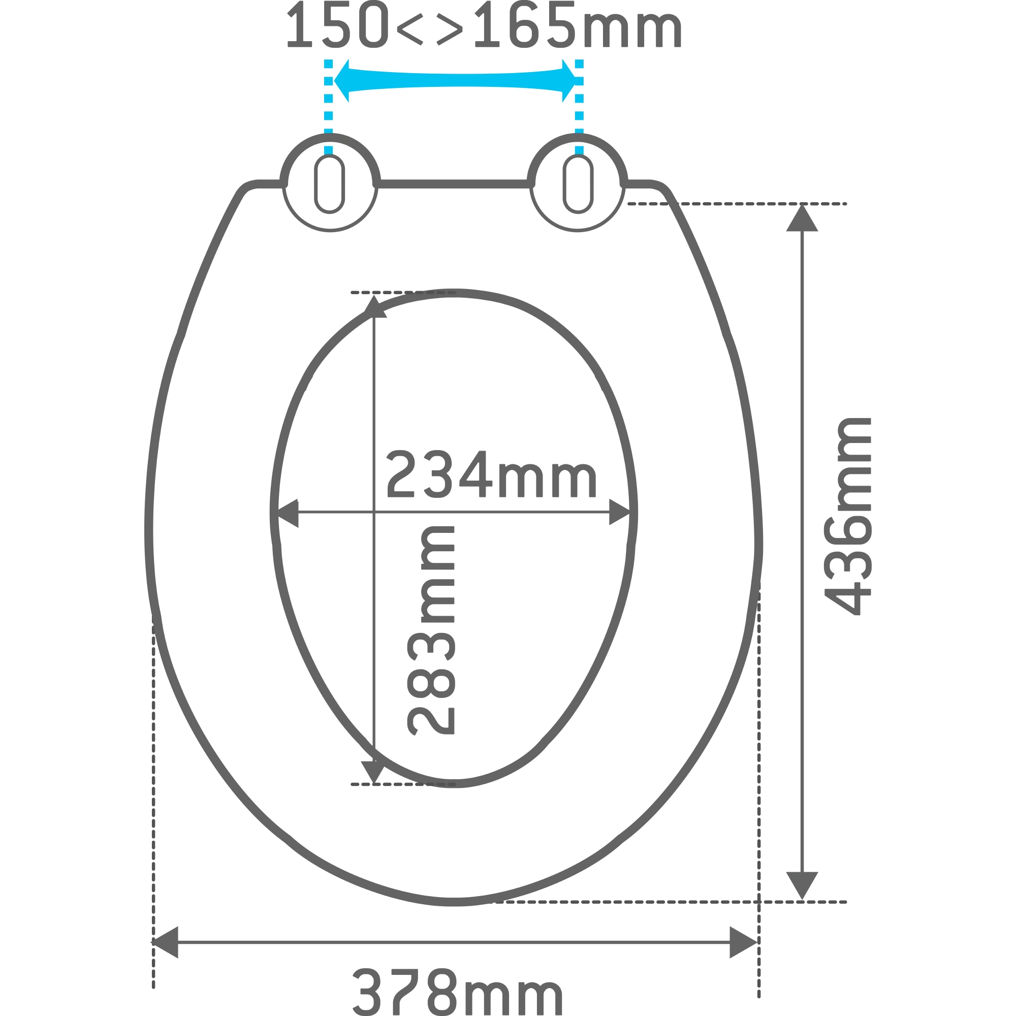 Copriwater ovale Universale Easy SENSEA duroplast bianco - 3
