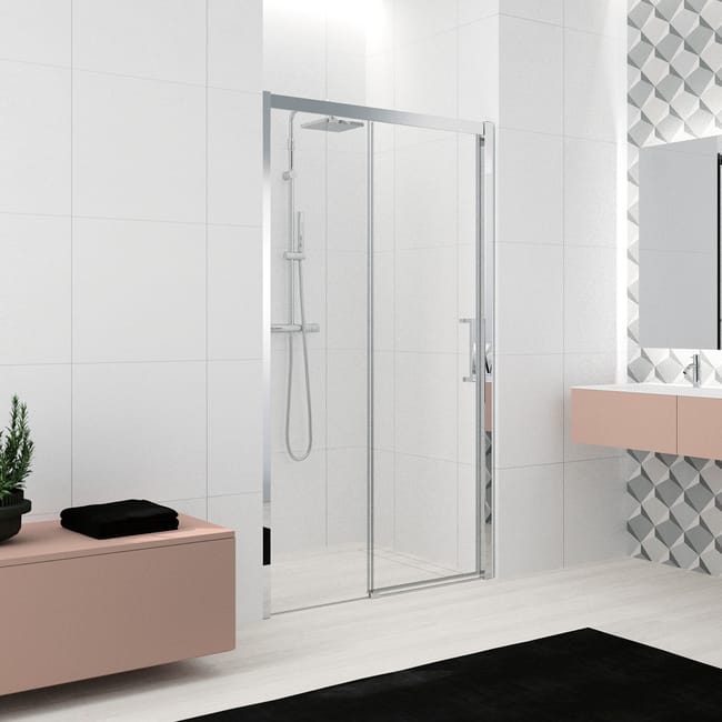 Porta Doccia Scorrevole Lead 160 Cm H 200 Cm In Vetro Temprato Spessore 8 Mm Trasparente Cromato Leroy Merlin Porta Doccia Nicchia Leroy Merlin