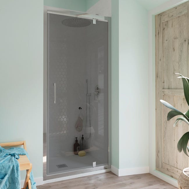 Porta Doccia Battente Bilbao 100 Cm H 190 Cm In Vetro Temperato Spessore 6 Mm Fume Cromato Leroy Merlin Porta Doccia Europa Leroy Merlin