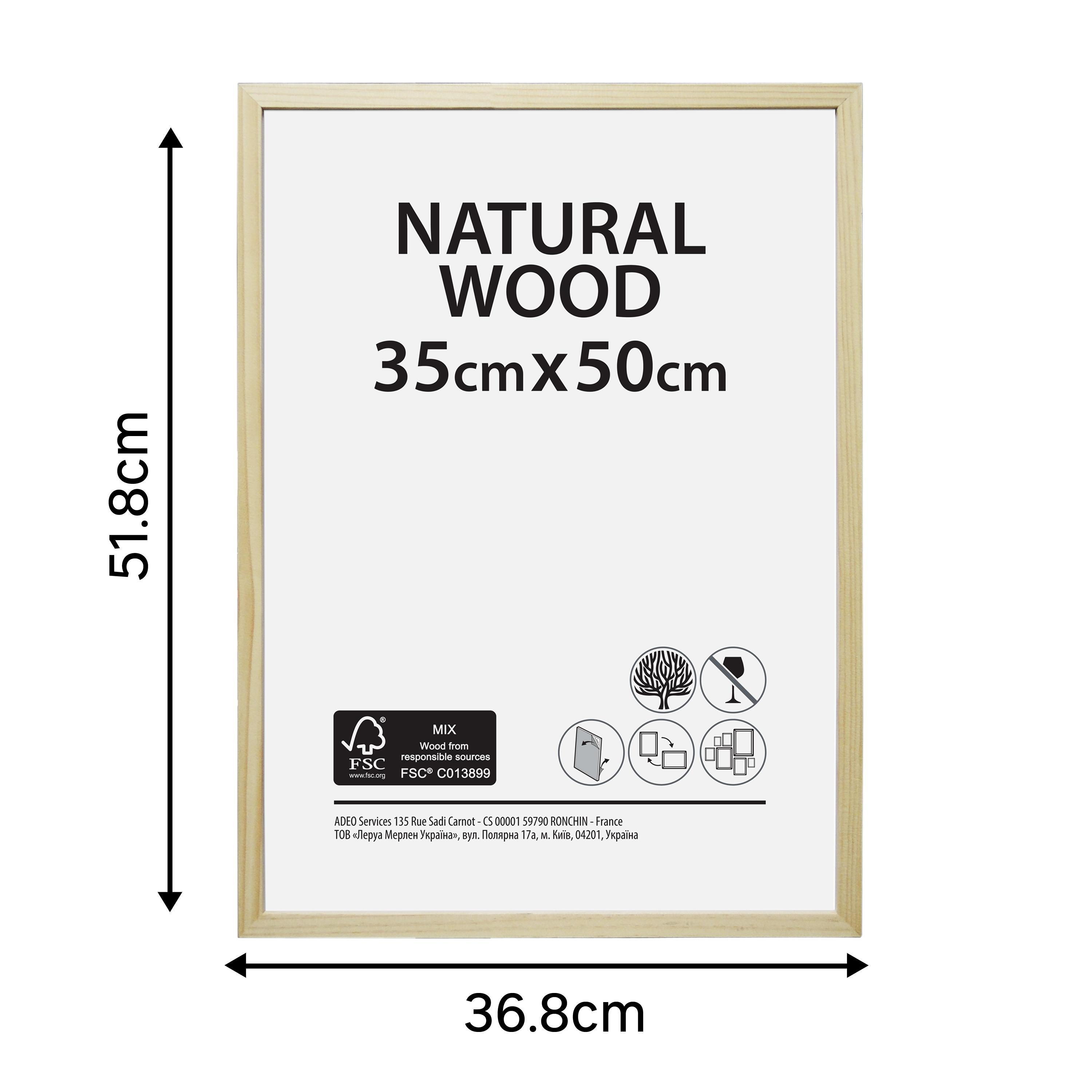 Cornice Natural wood naturale per foto da 35x50 cm - 3