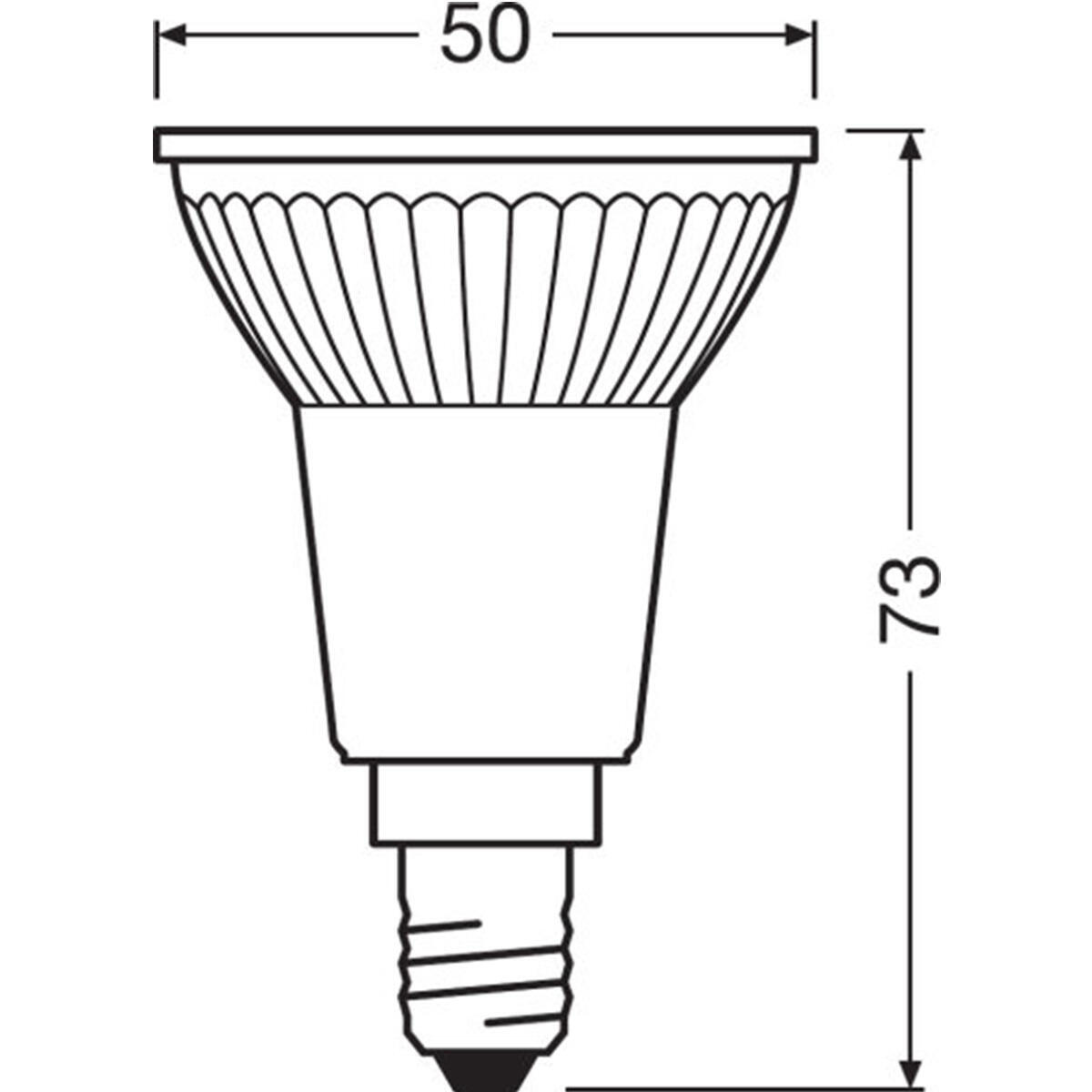 Lampadina LED, E14, Faretto, Trasparente, Luce calda, 5.2W=350LM (equiv 50 W), 36° dimmerabile, OSRAM - 4