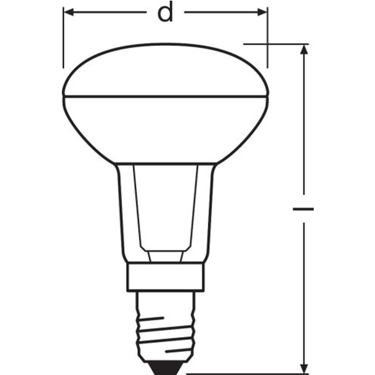 Lampadina LED, E14, Faretto, Trasparente, Luce calda, 4.3W=345LM (equiv 60 W), 36° , OSRAM - 8