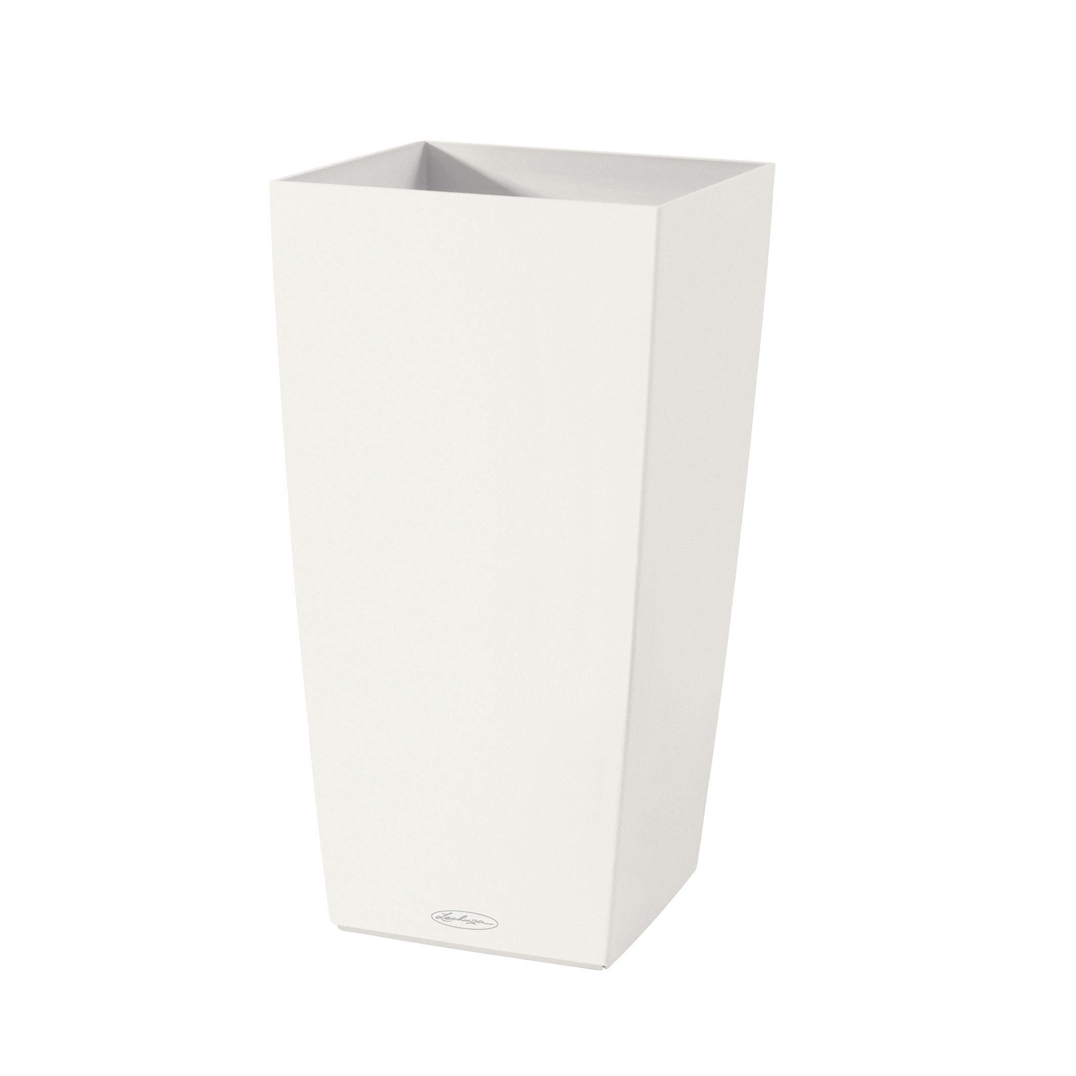 Vaso Portavaso Liberty 25 Bianco - Grande Vaso In Plastica Effetto Rattan Per Piante Da Interno/Esterno (25x25x23 Cm) - 5
