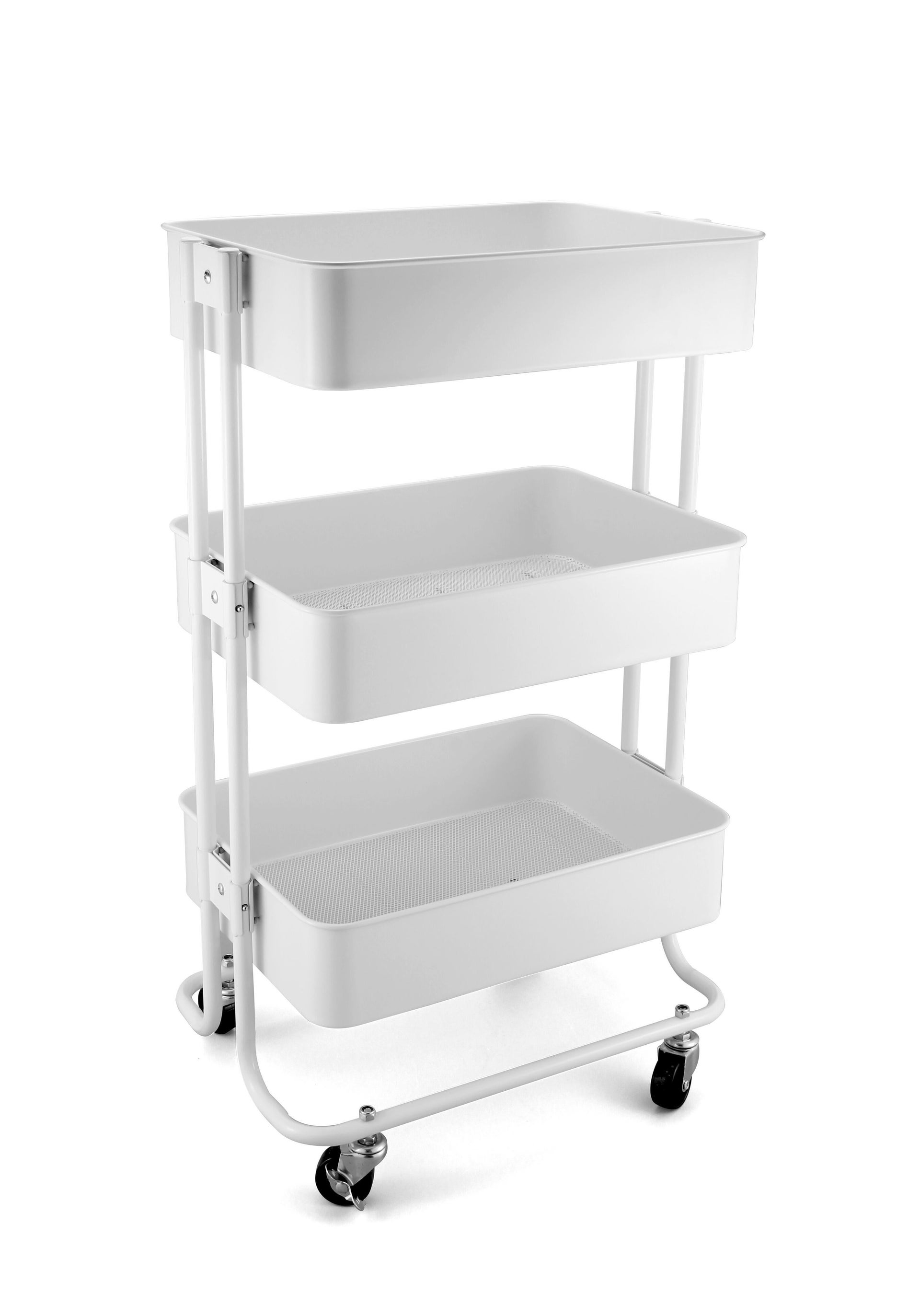 Carrello Da Cucina In Acciaio Bianco L 31 X H 775 X P 46 Cm