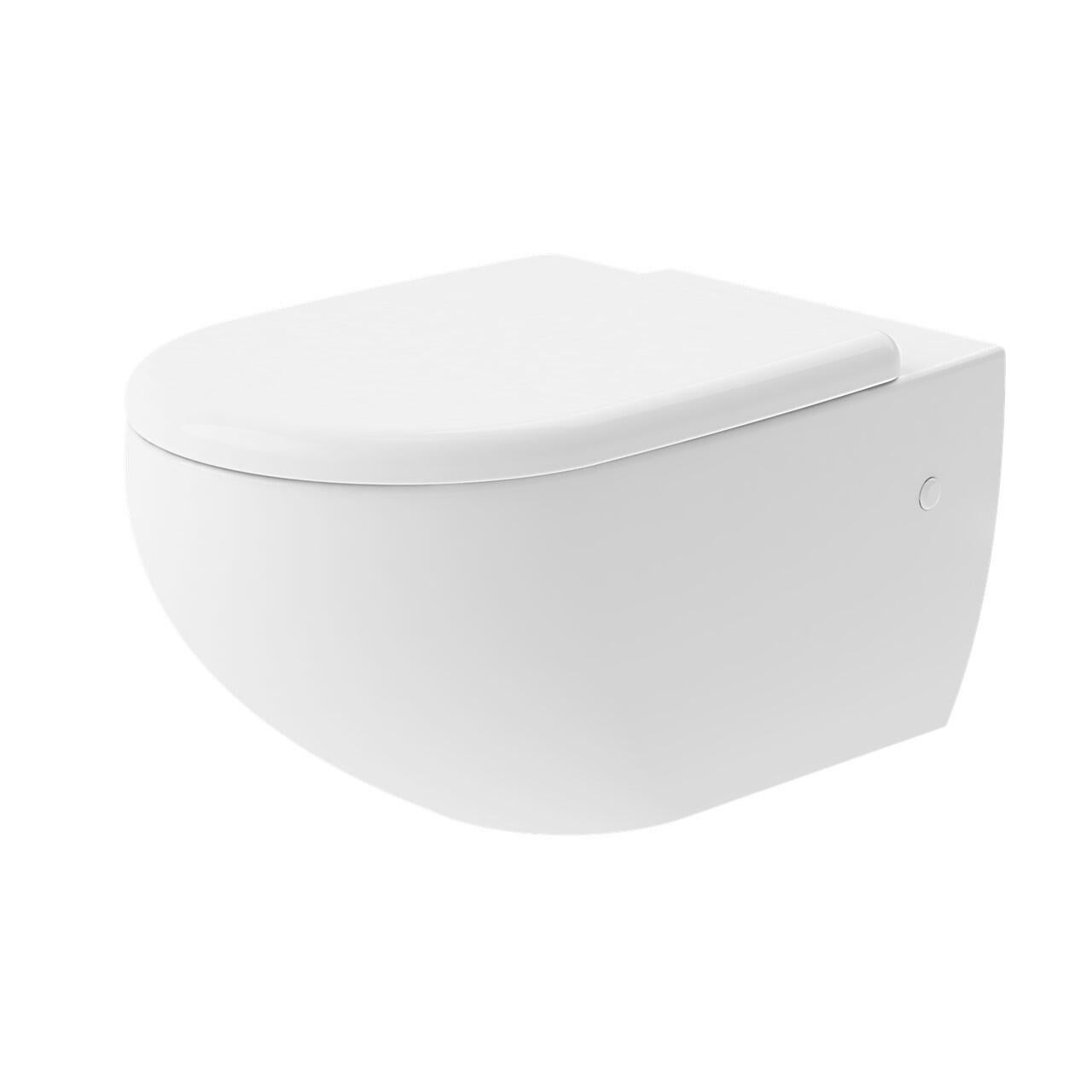 doporro WC Bidet Sospeso 49,5x37x32,5cm in Ceramica Superficie Antisporco D179 Bianco 