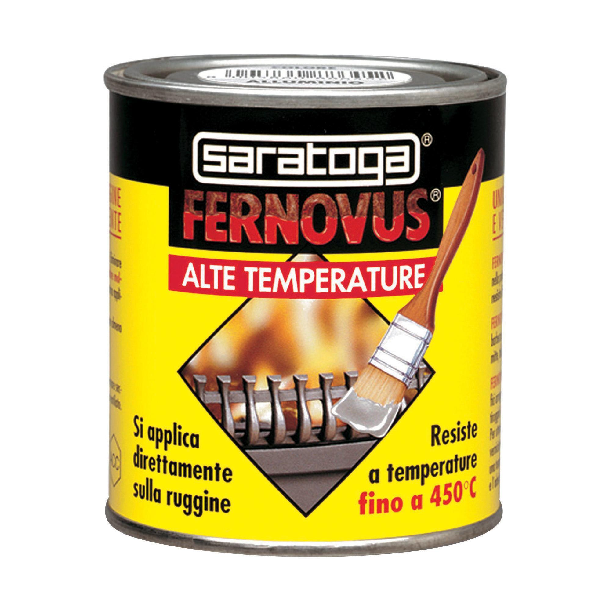 Smalto spray antiruggine base solvente SARATOGA Fernovus Alte temperature nero satinato 0.25 L - 3