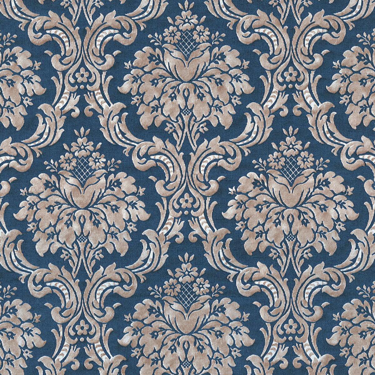 Carta Da Parati Damasco Garden Blu 53 Cm X 10 05 M Leroy Merlin