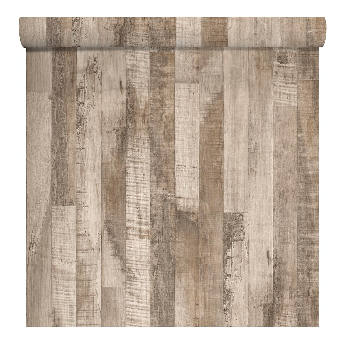 Carta Da Parati Pannello Con Doghe E Legno N. U97549 - Uwalls Negozio - Foto 4