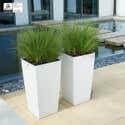Portavaso resina bianco lucido cm ø45h120 Portavaso resina bianco lucido cm ø45h120