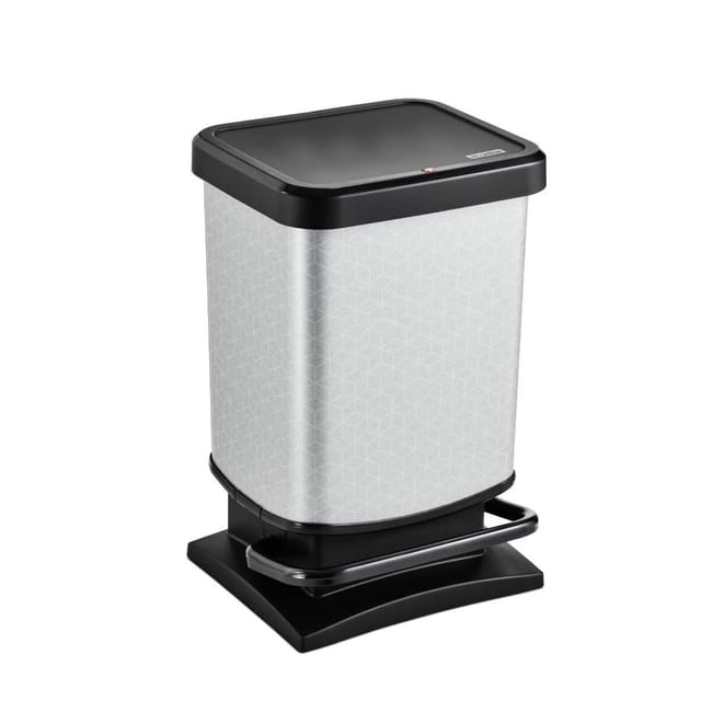 Pattumiera Paso Rotho A Pedale Grigio Argento 20 L Leroy Merlin Rubinetto A Pedale Leroy Merlin