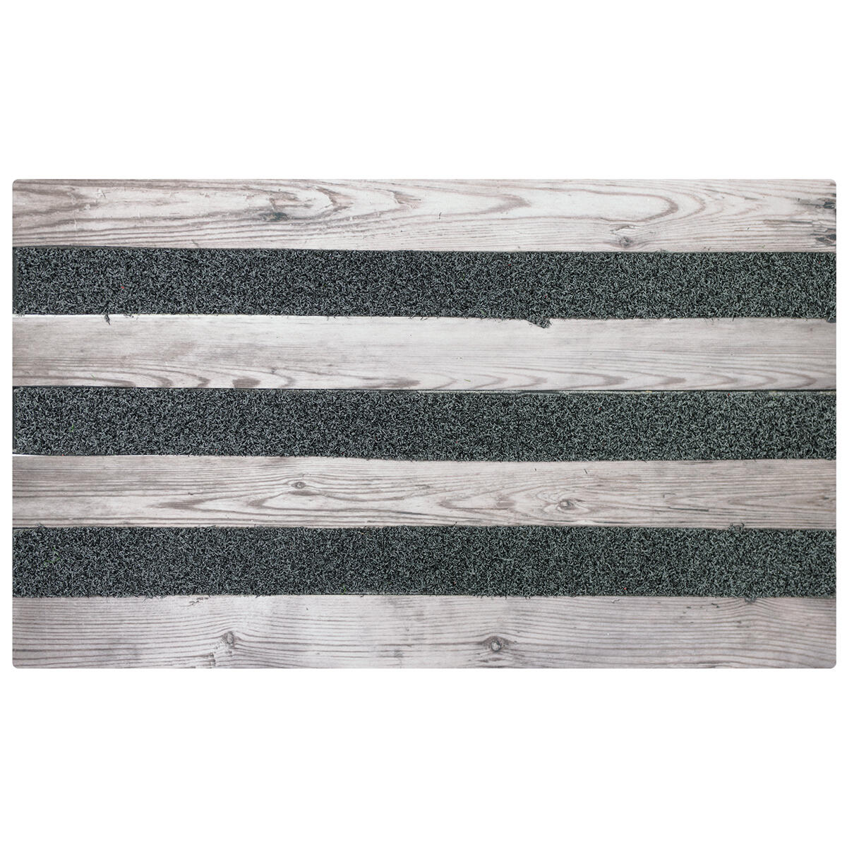 Zerbino ID Mat Gramat 2 In 1 Assorbente E Raschiante, PVC Grigio 40x60 Cm