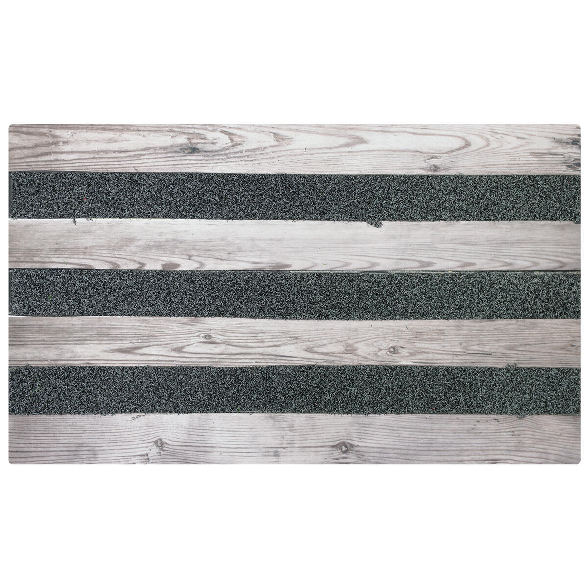 Zerbino ID Mat Gramat 2 In 1 Assorbente E Raschiante, PVC Grigio 40x60 Cm
