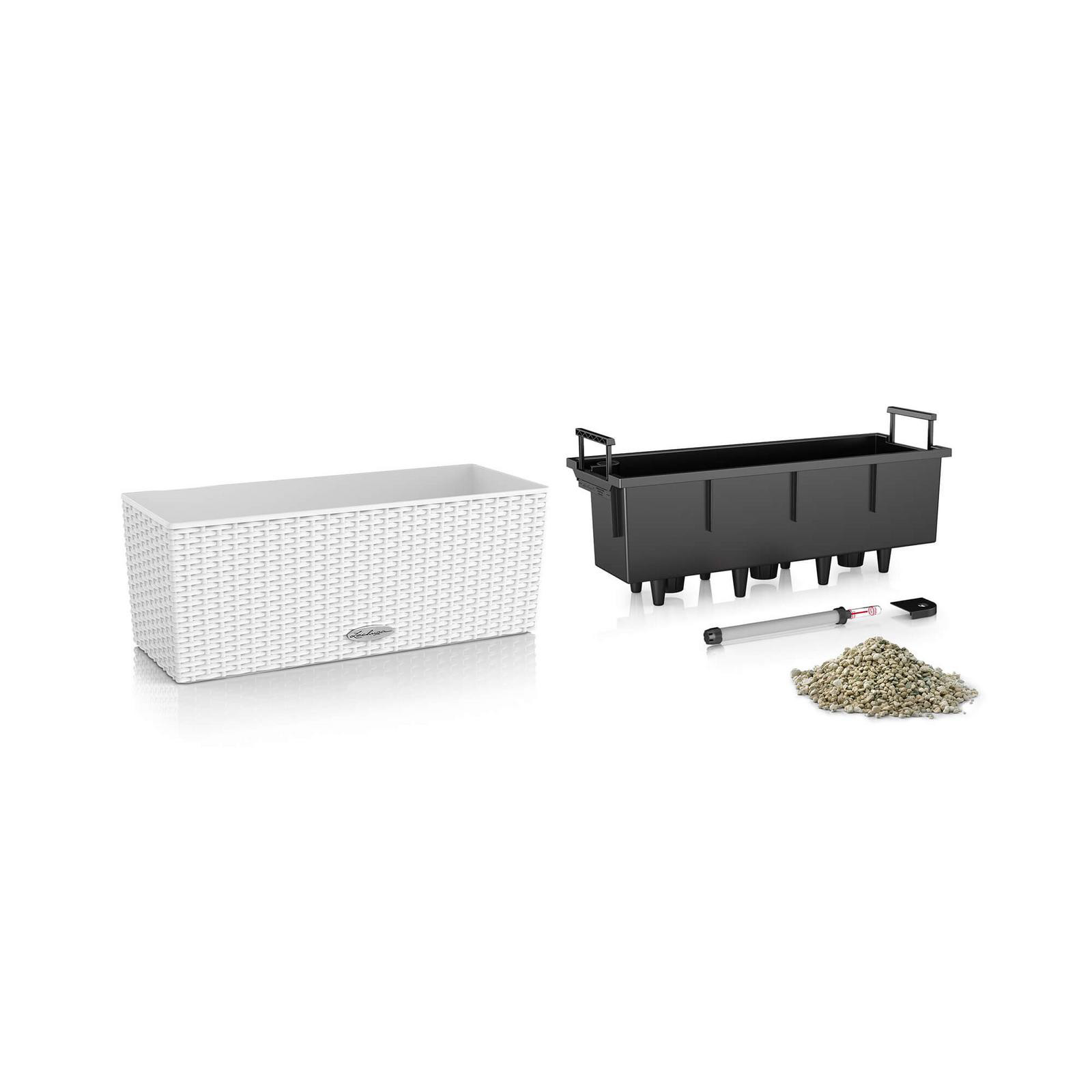 BALCONETTA CLOE CON RISERVA D'ACQUA CM. 50x18x17 H COLORE BIANCO