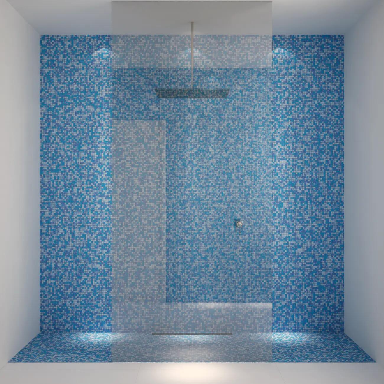 Mosaico H 30 x L 30 cm blu - 1