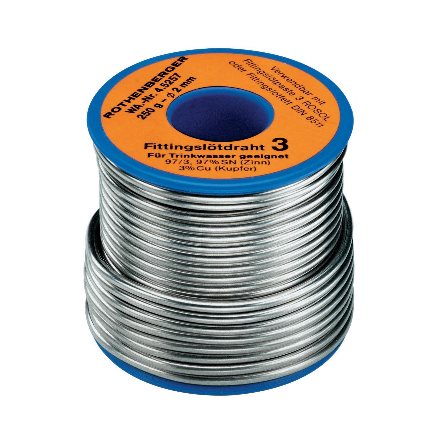 Bobina di filo di stagno ROTHENBERGER 250 g, Ø 2.5 mm
